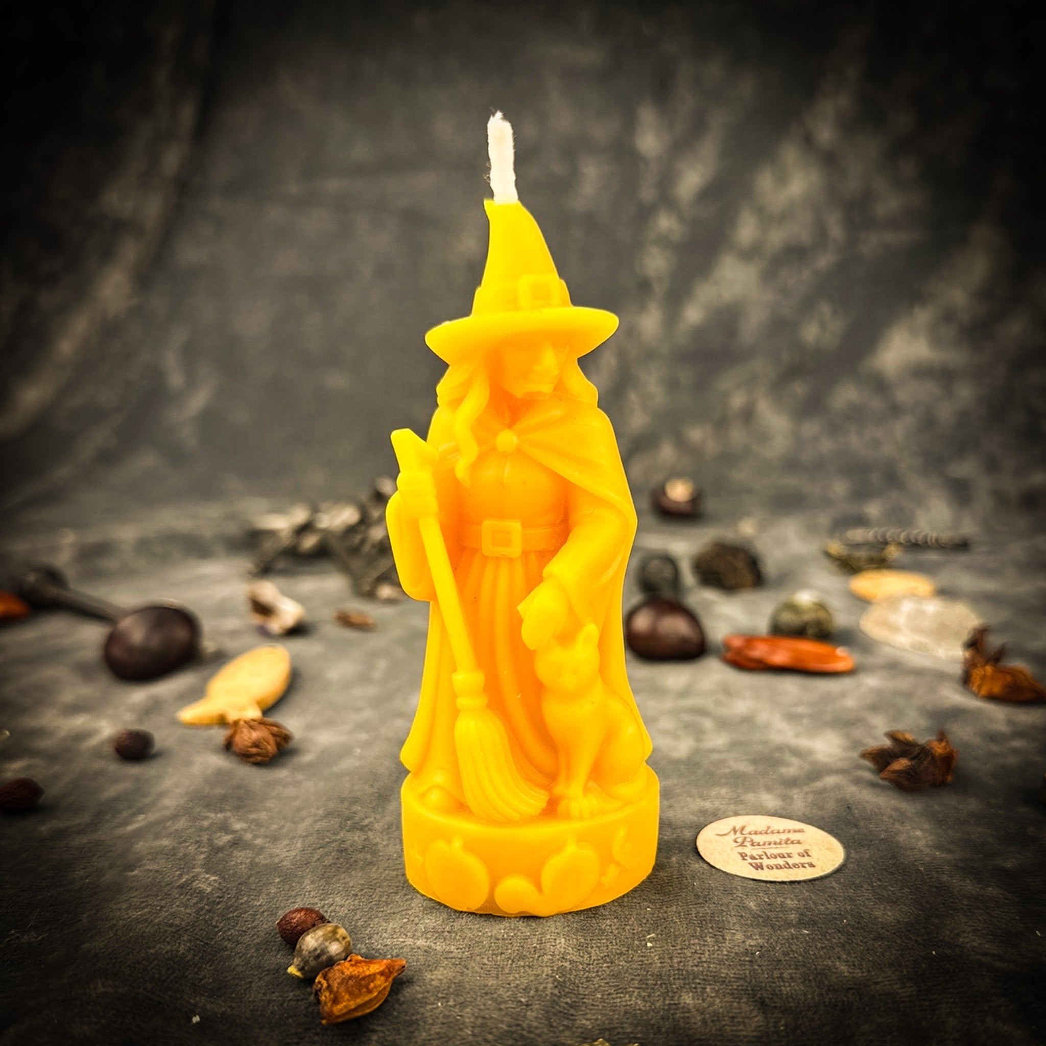 Beeswax Crone Witch Spell Candle - Elder Wisdom & Empowerment Magic