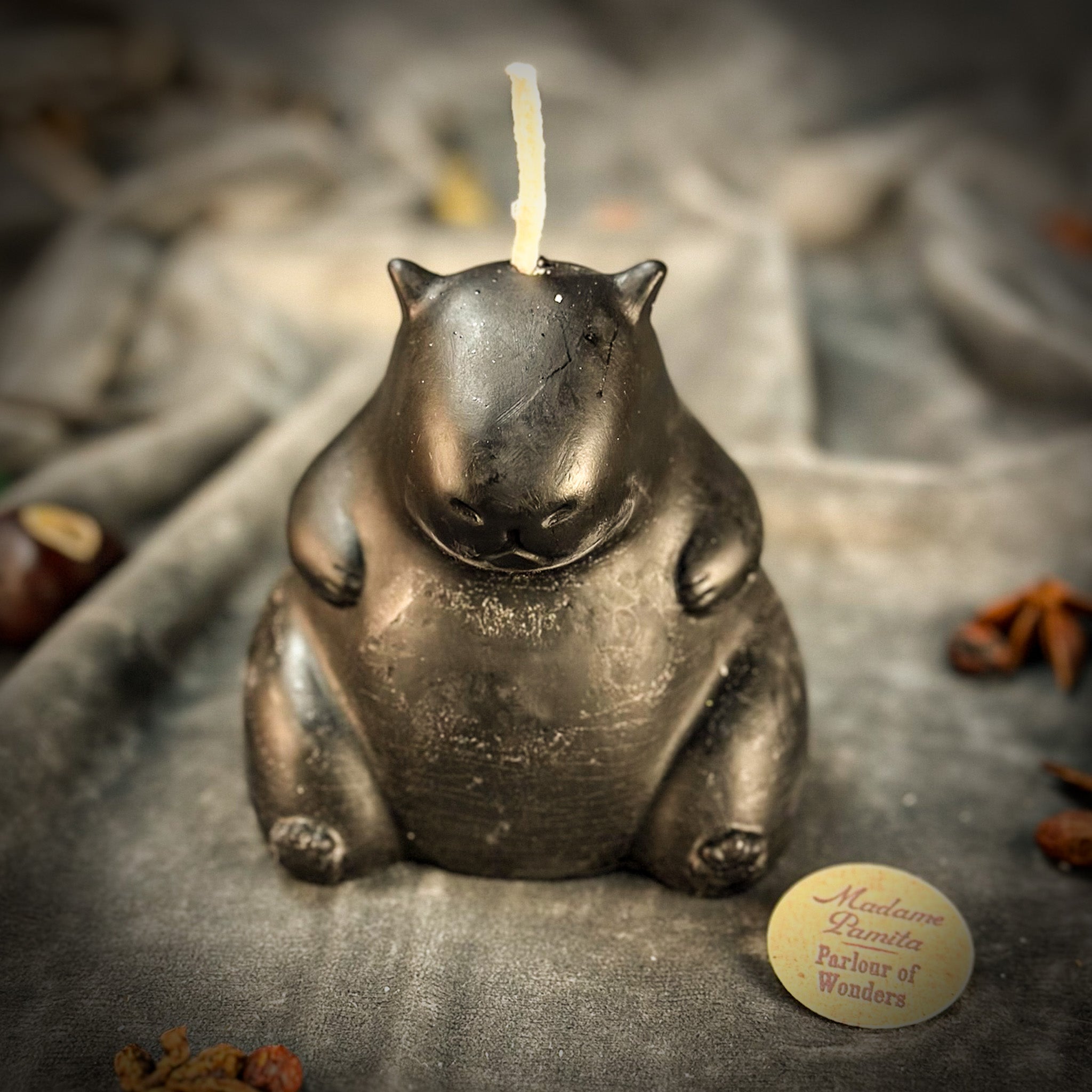 Beeswax Cuddly Capybara Cooperation Spell Candle