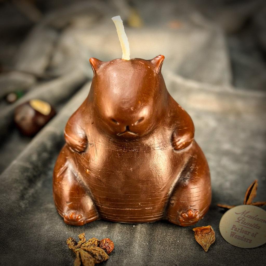 Beeswax Cuddly Capybara Cooperation Spell Candle