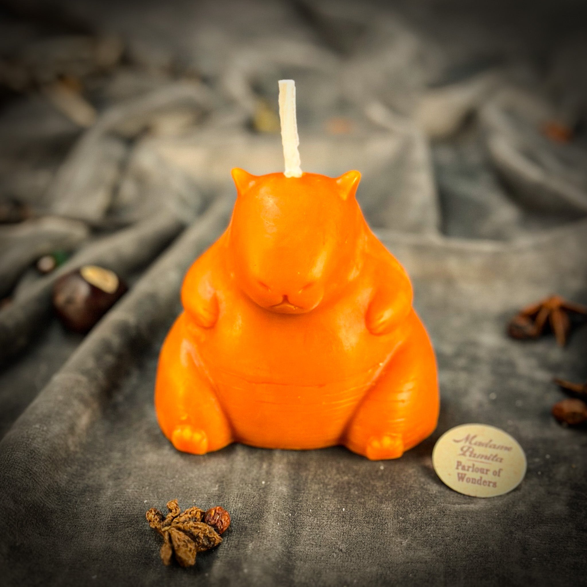 Beeswax Cuddly Capybara Cooperation Spell Candle