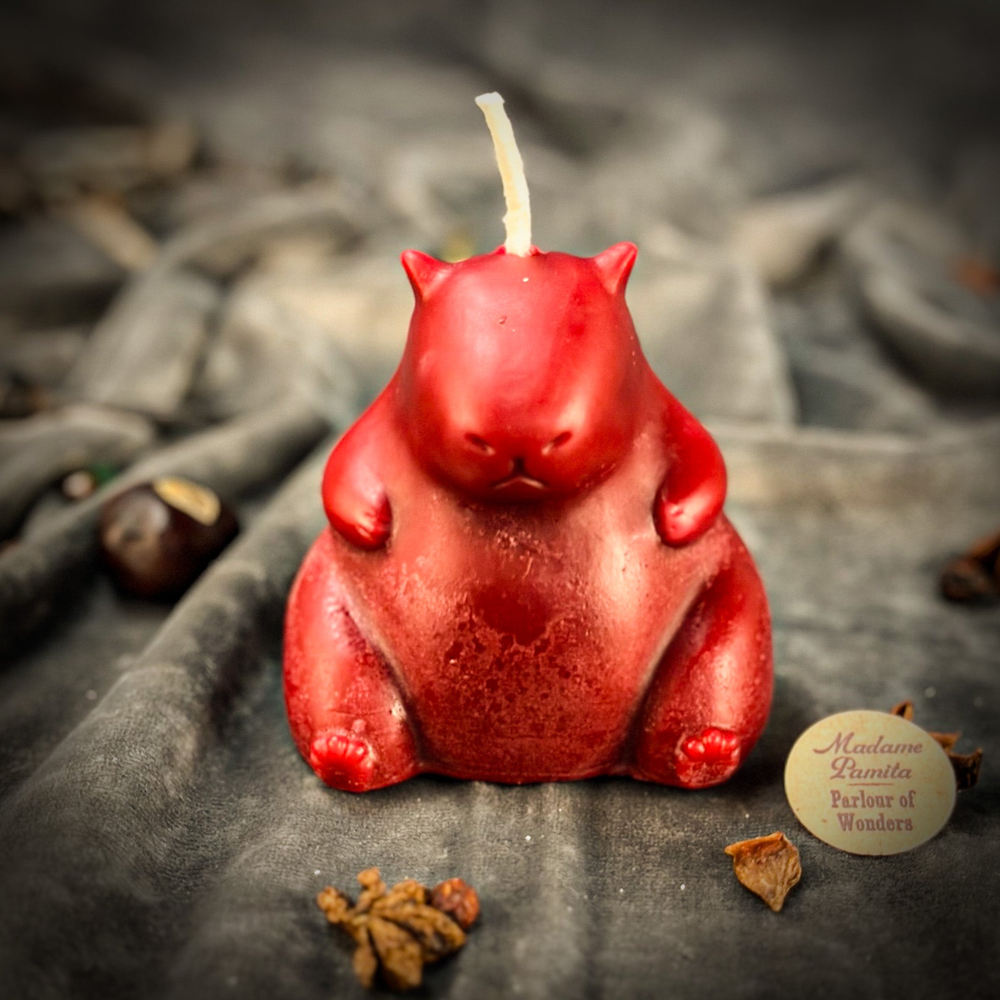 Beeswax Cuddly Capybara Cooperation Spell Candle