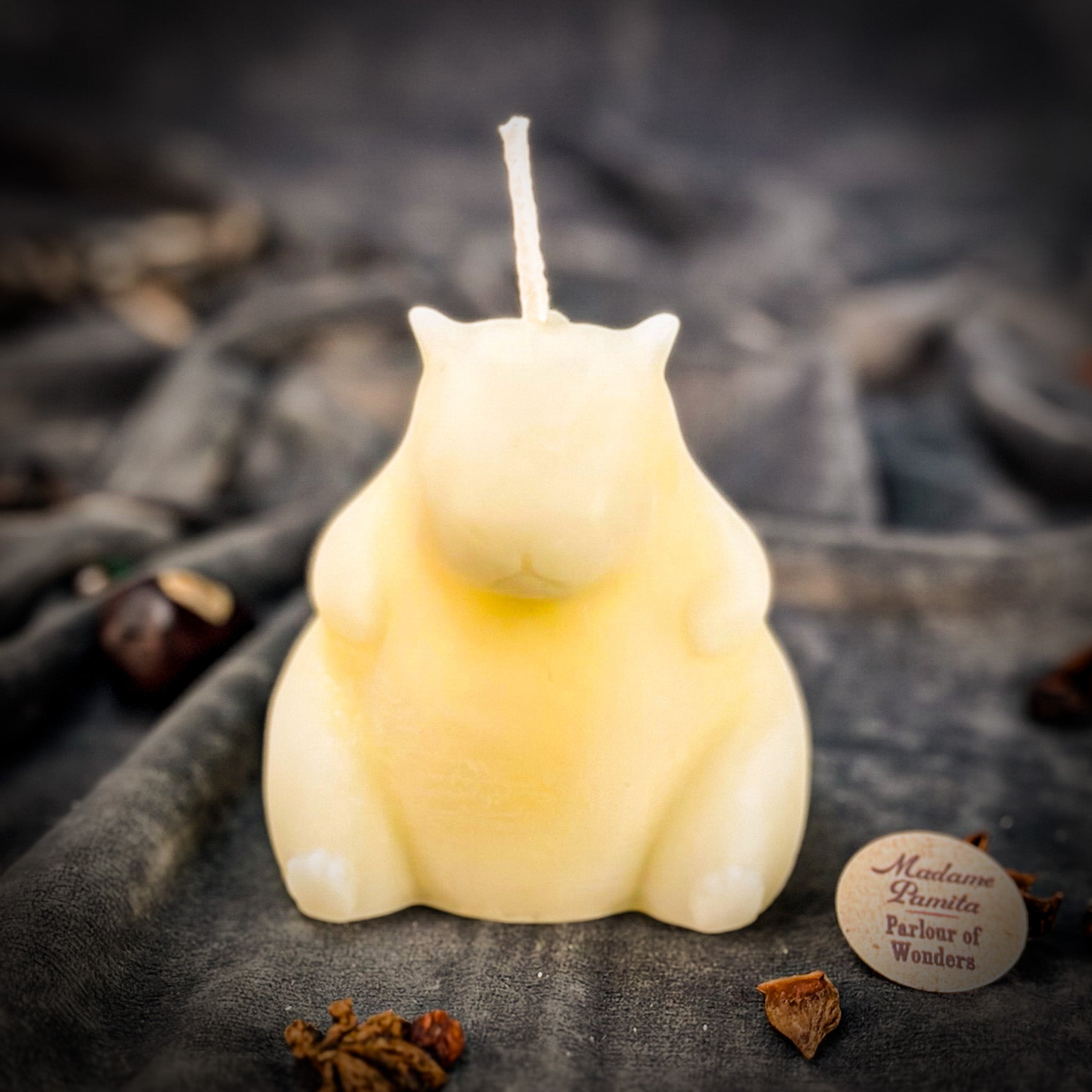 Beeswax Cuddly Capybara Cooperation Spell Candle