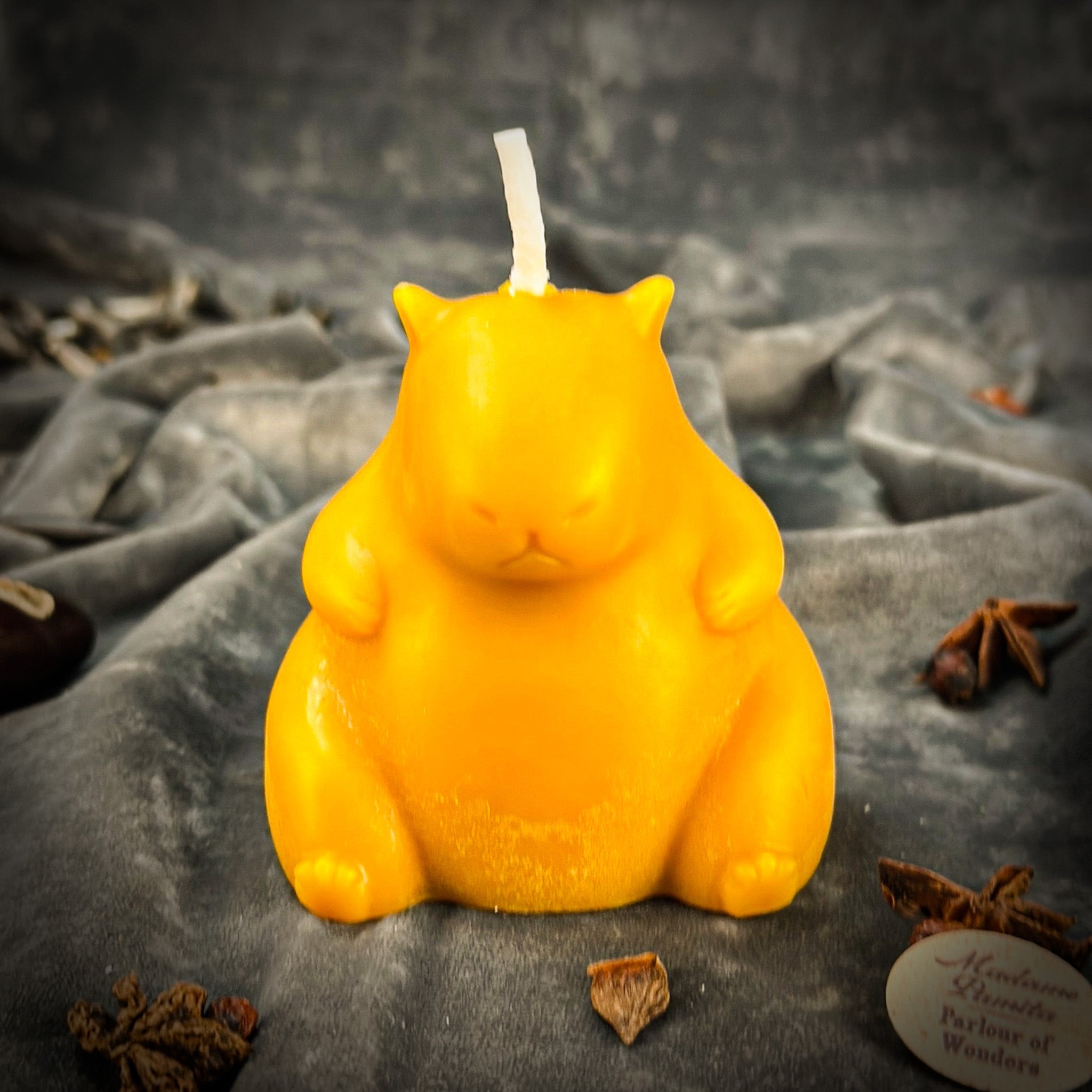 Beeswax Cuddly Capybara Cooperation Spell Candle