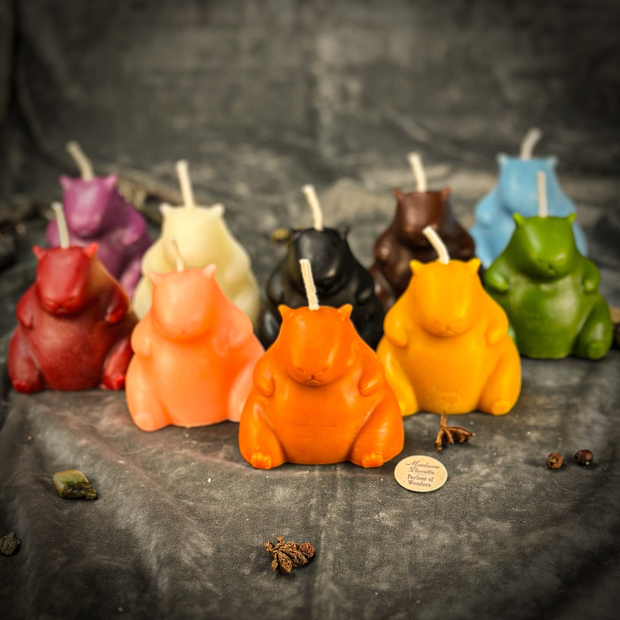 Beeswax Cuddly Capybara Cooperation Spell Candle