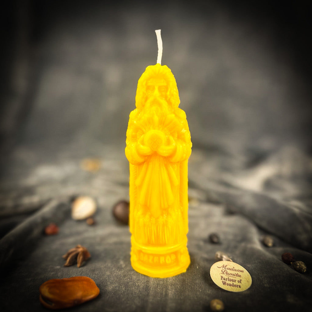 Beeswax Dazhboh God Spell Candle | Prosperity, Generosity & Growth