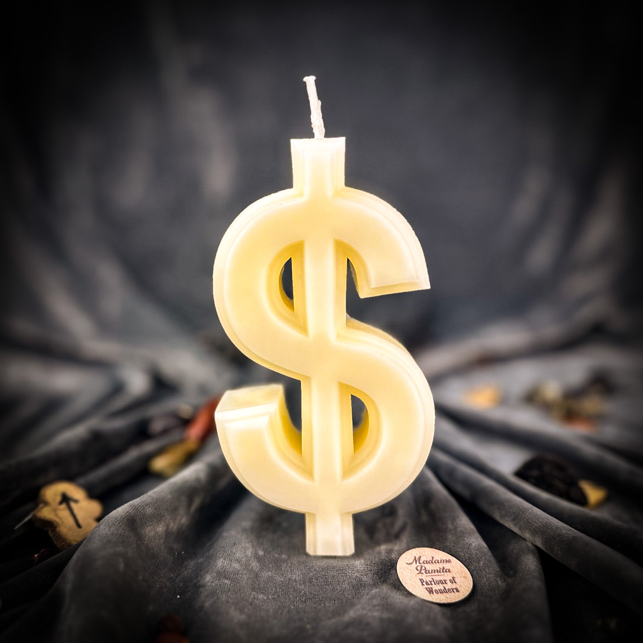 Beeswax Dollar Sign Spell Candle