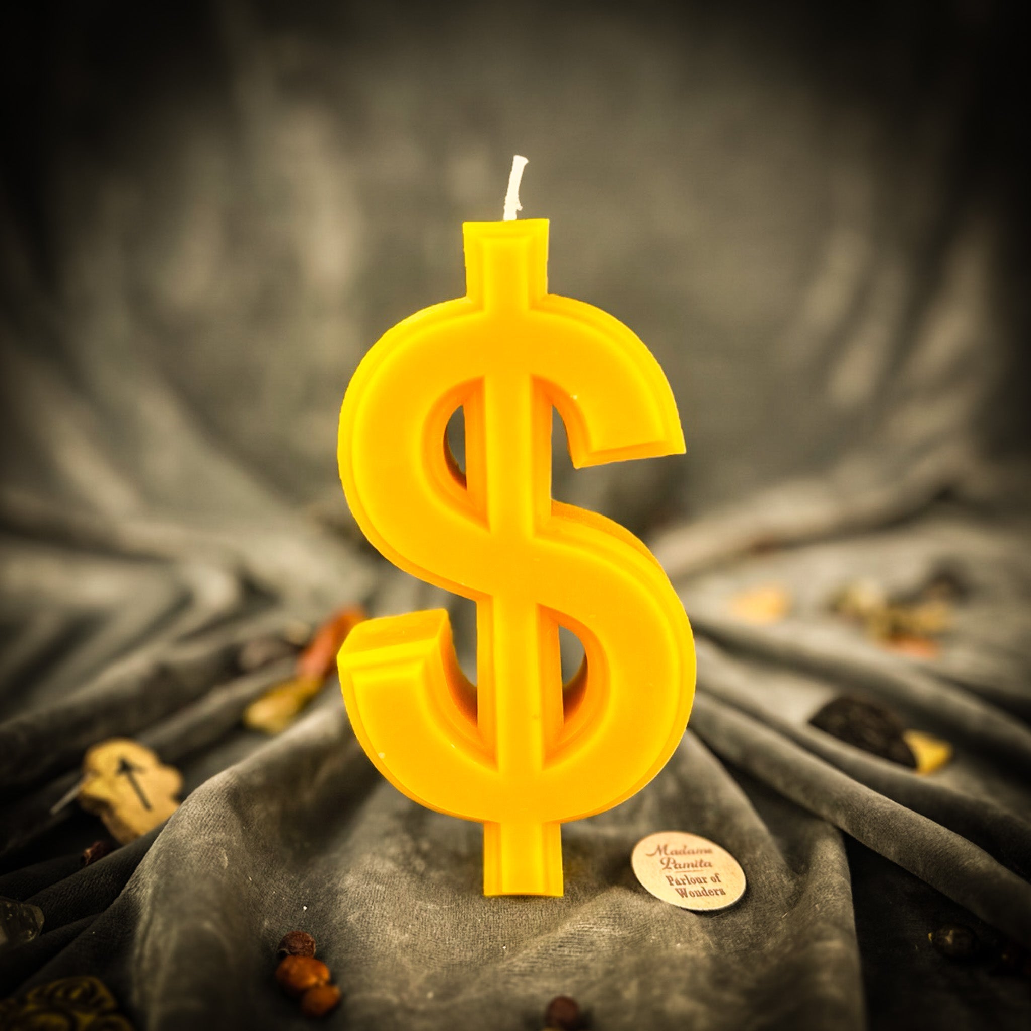 Beeswax Dollar Sign Spell Candle
