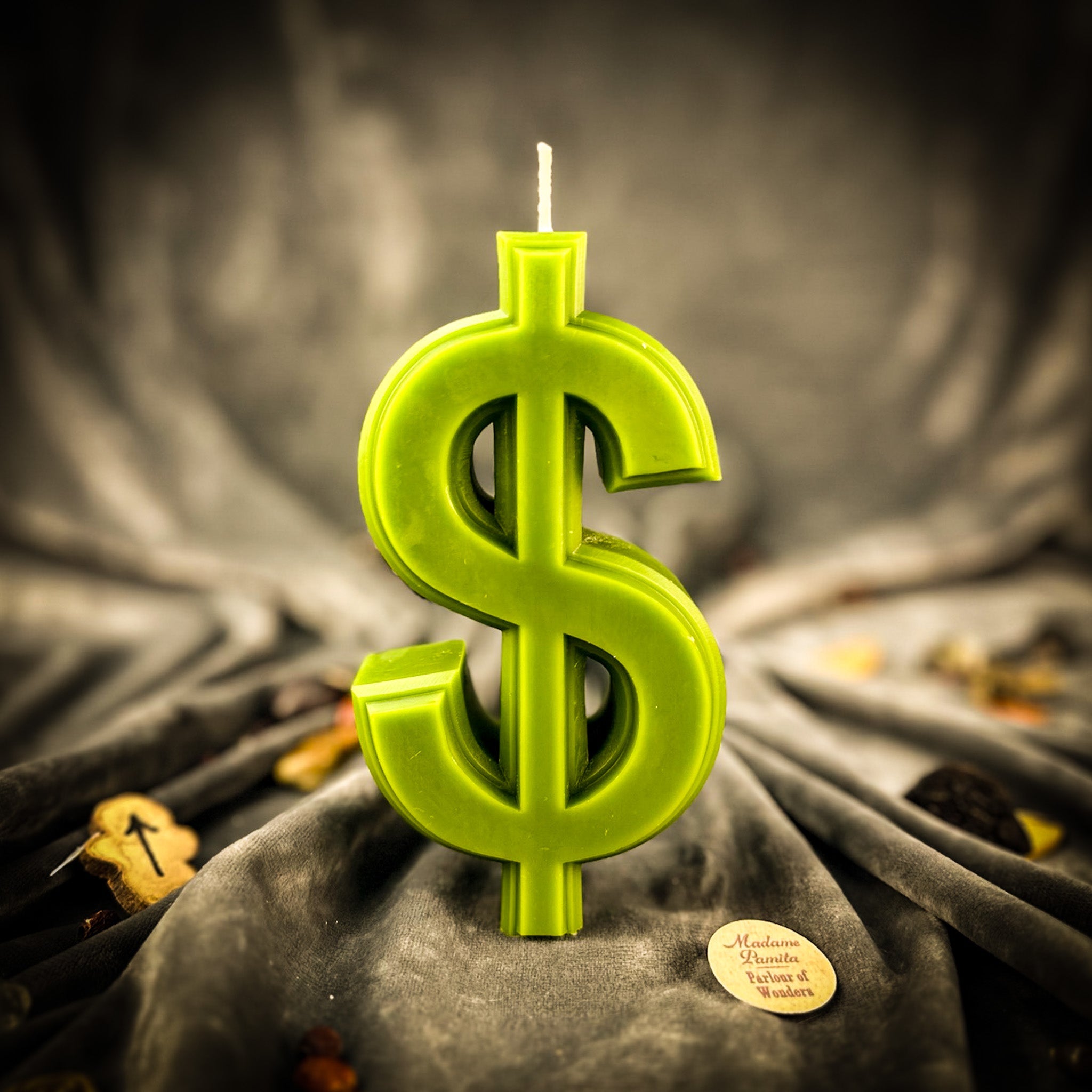 Beeswax Dollar Sign Spell Candle