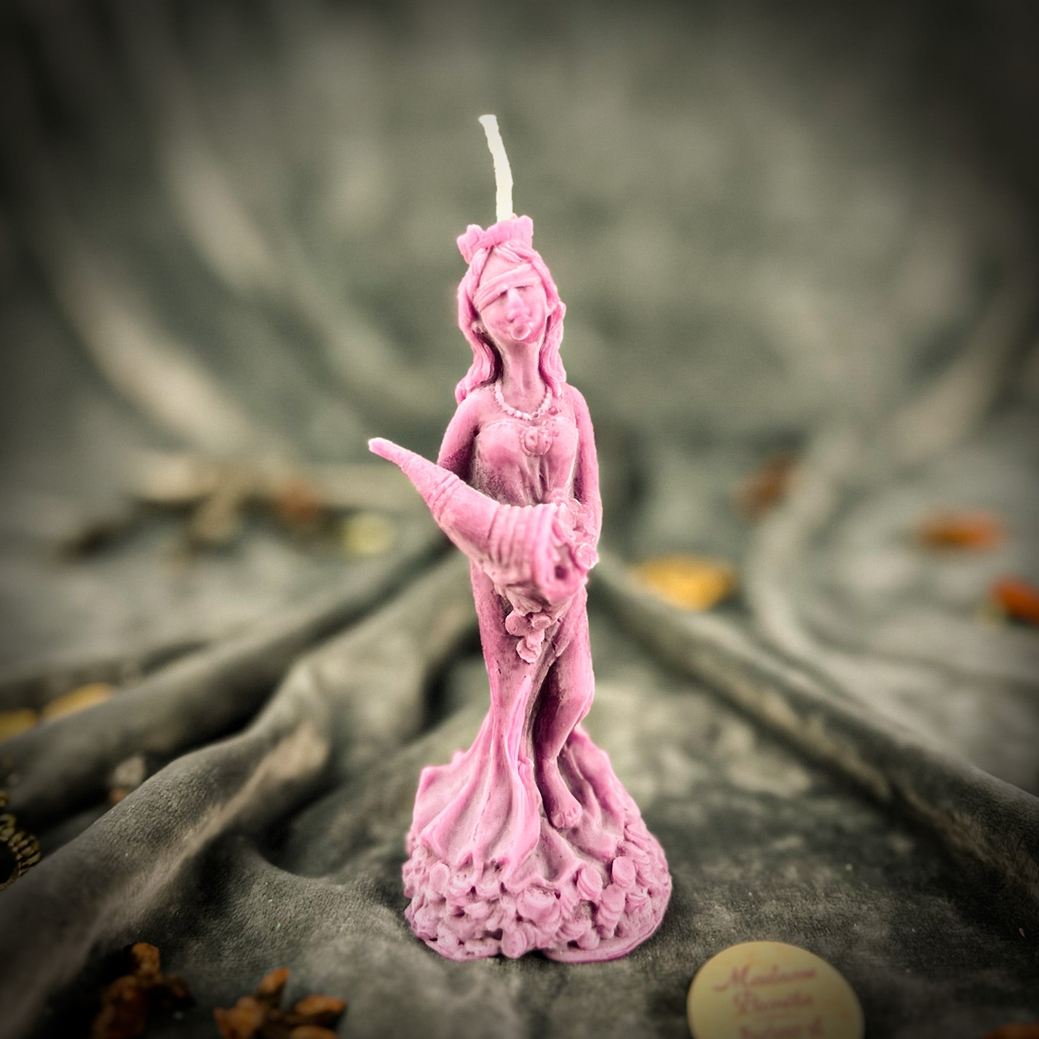 Beeswax Fortuna Goddess of Luck Spell Candle