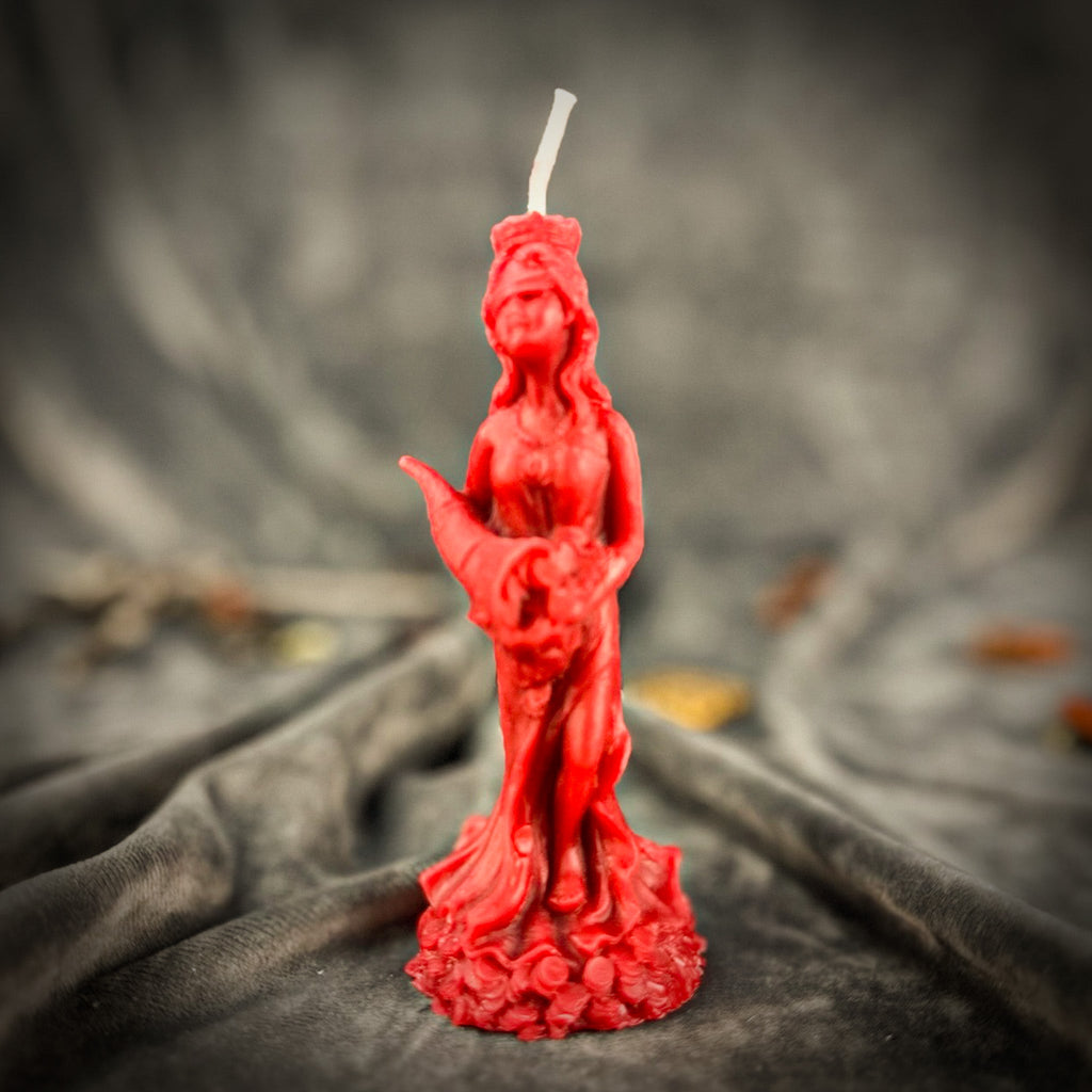 Beeswax Fortuna Goddess of Luck Spell Candle