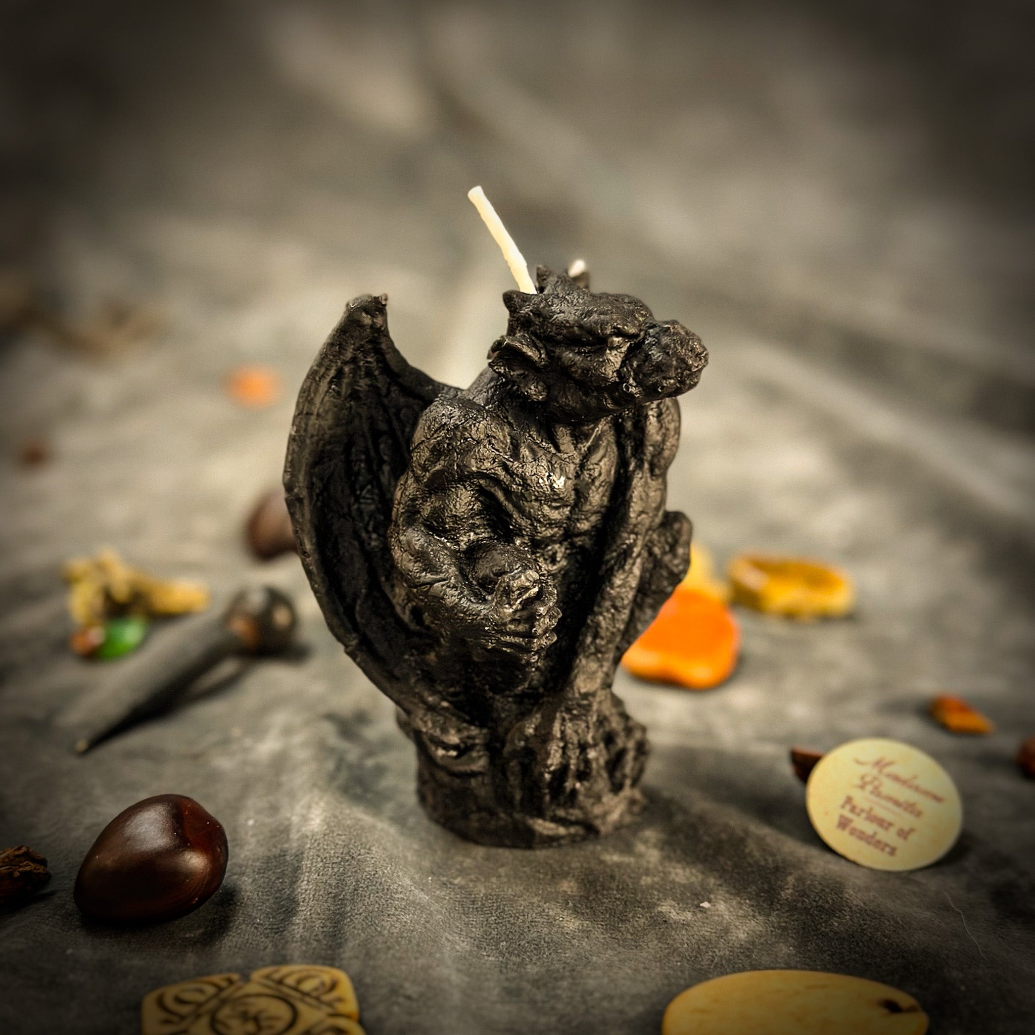 Beeswax Gargoyle Guardian Spell Candle