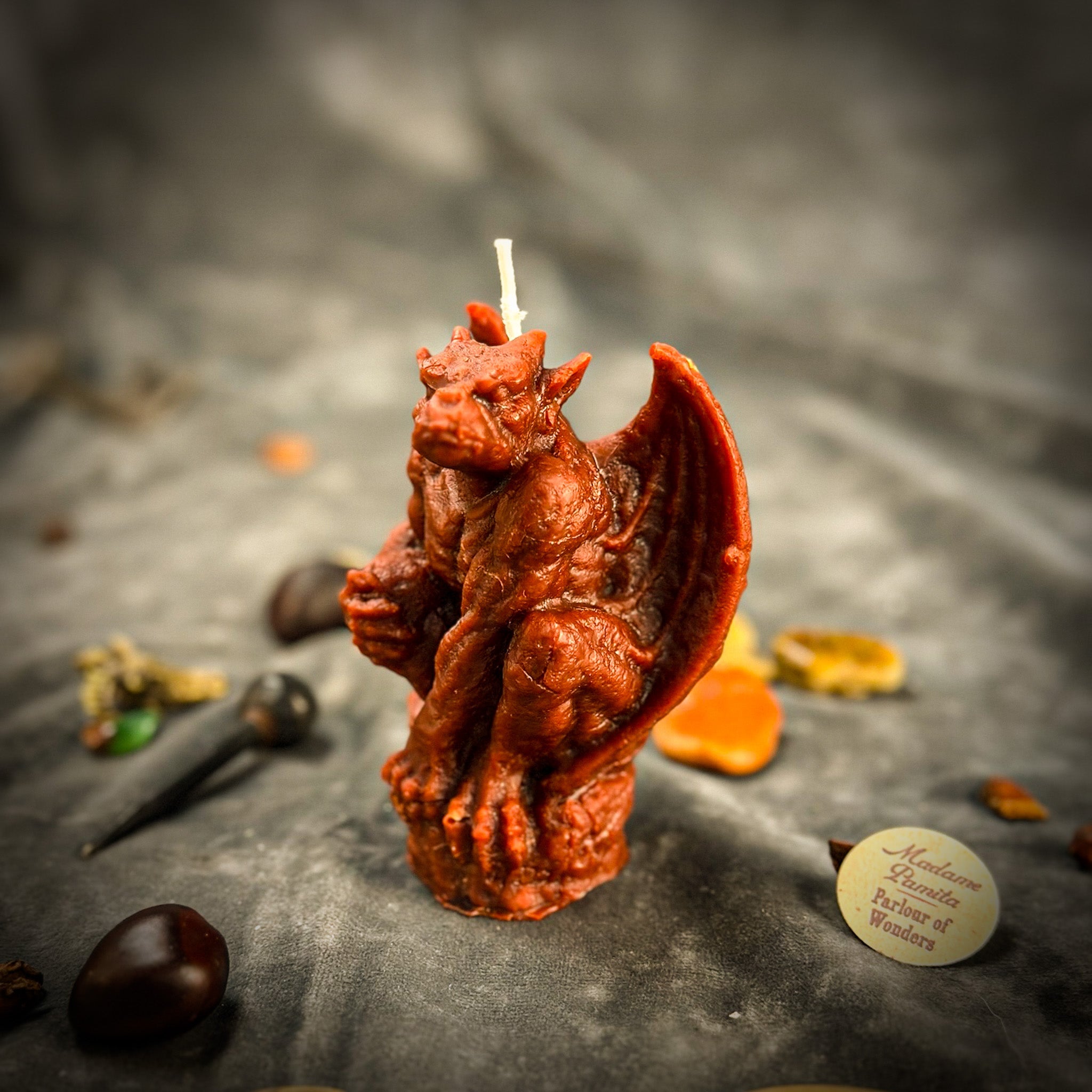 Beeswax Gargoyle Guardian Spell Candle