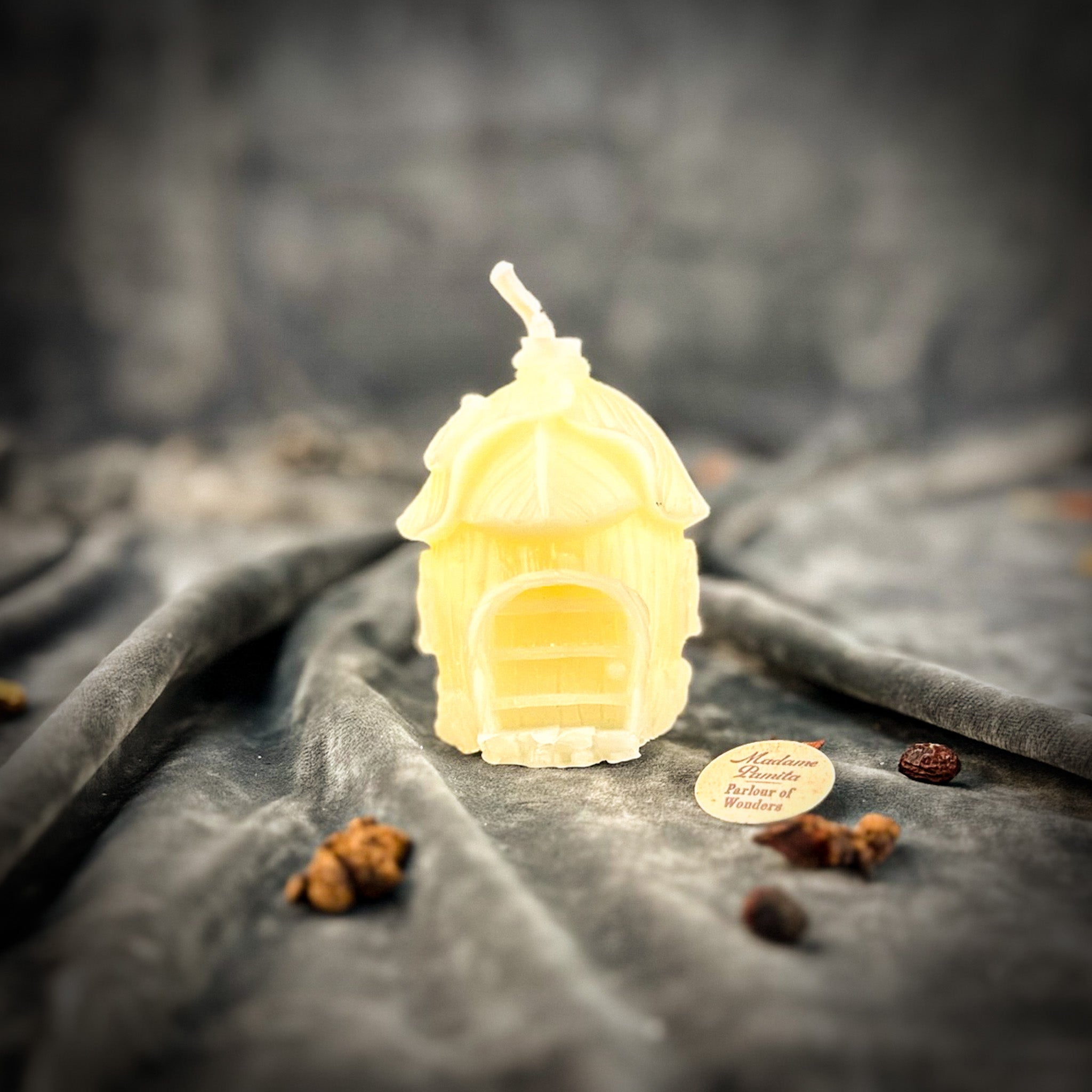 Beeswax Growing Abundance Fairy Hut Candle