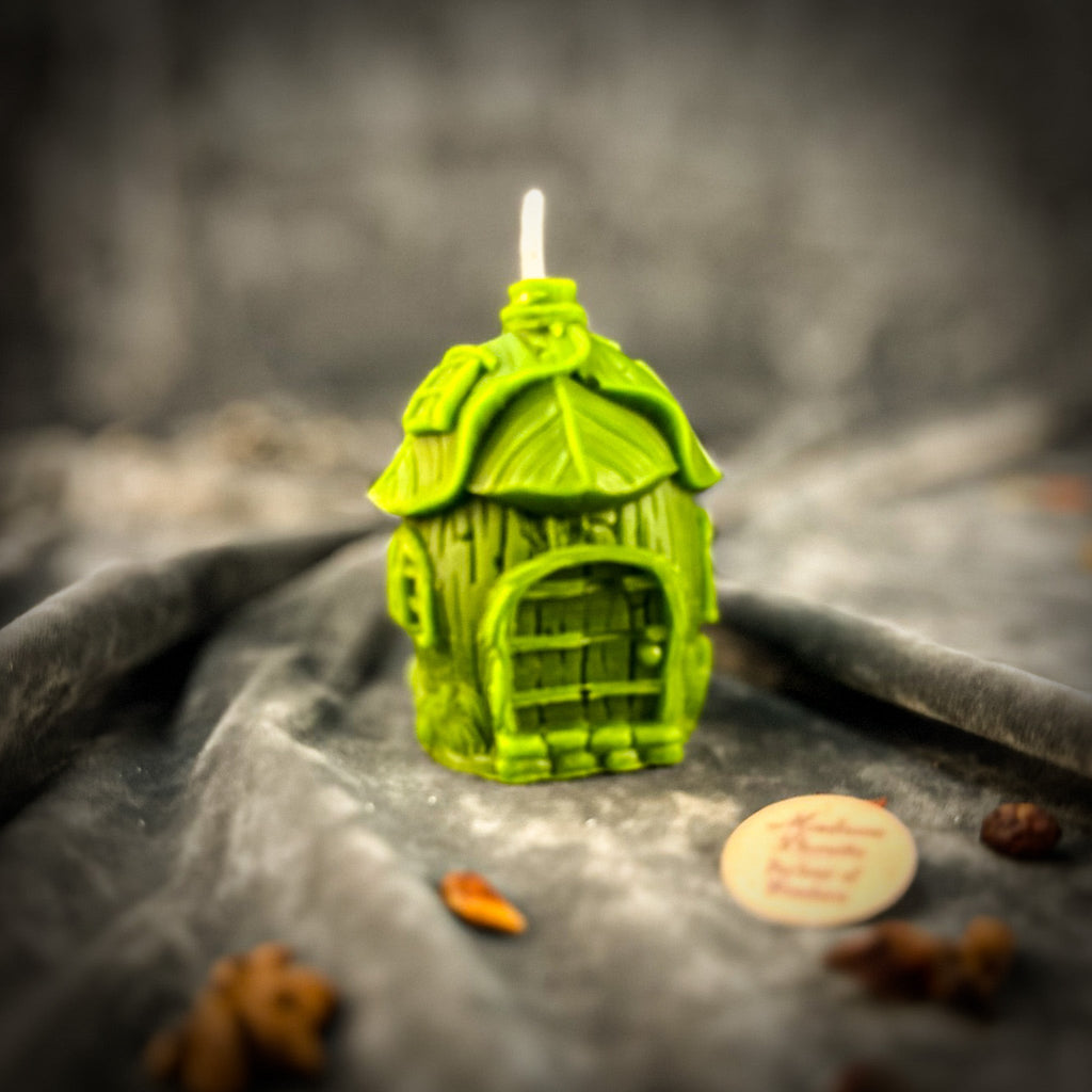 Beeswax Growing Abundance Fairy Hut Candle