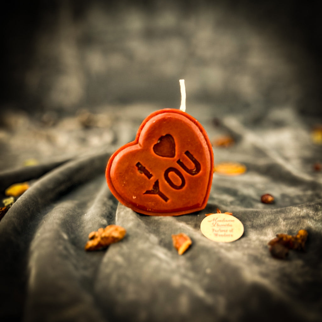 Beeswax I Love You Spell Candle - Sweet Romance Magic