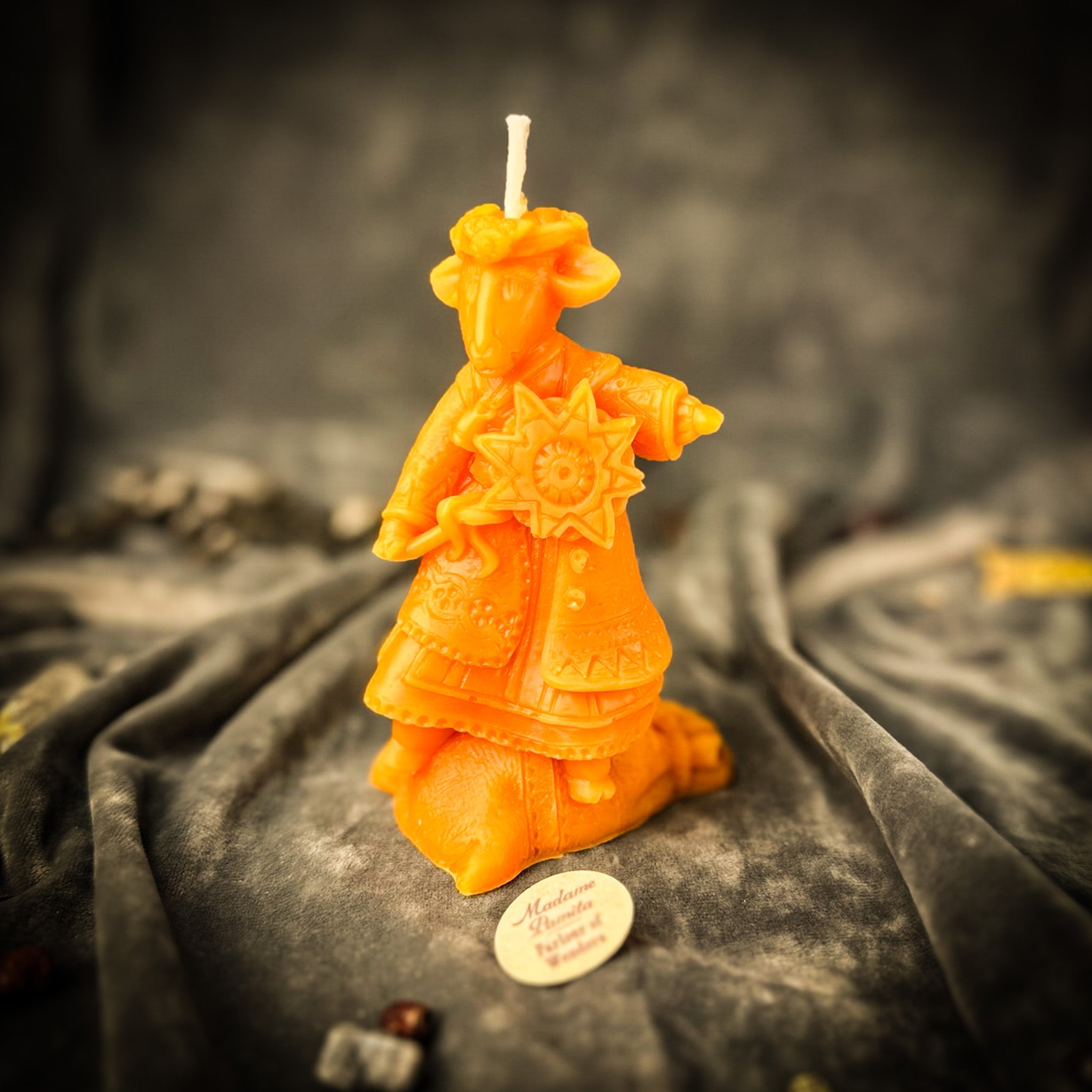 Beeswax Koza Winter Goat of Abundance Spell Candle