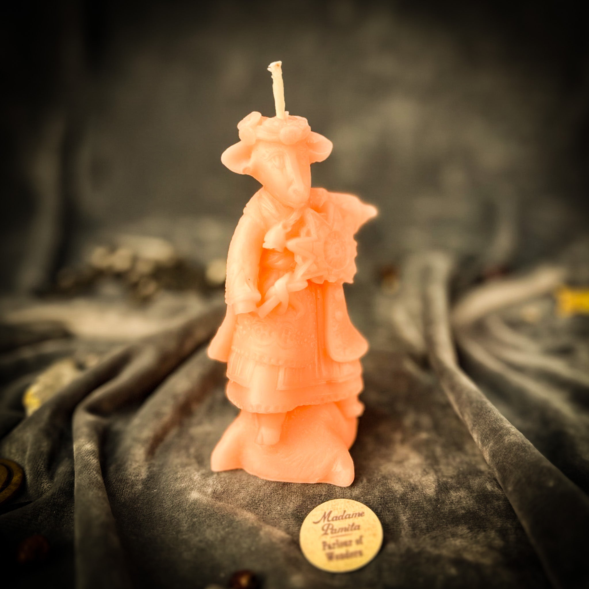 Beeswax Koza Winter Goat of Abundance Spell Candle