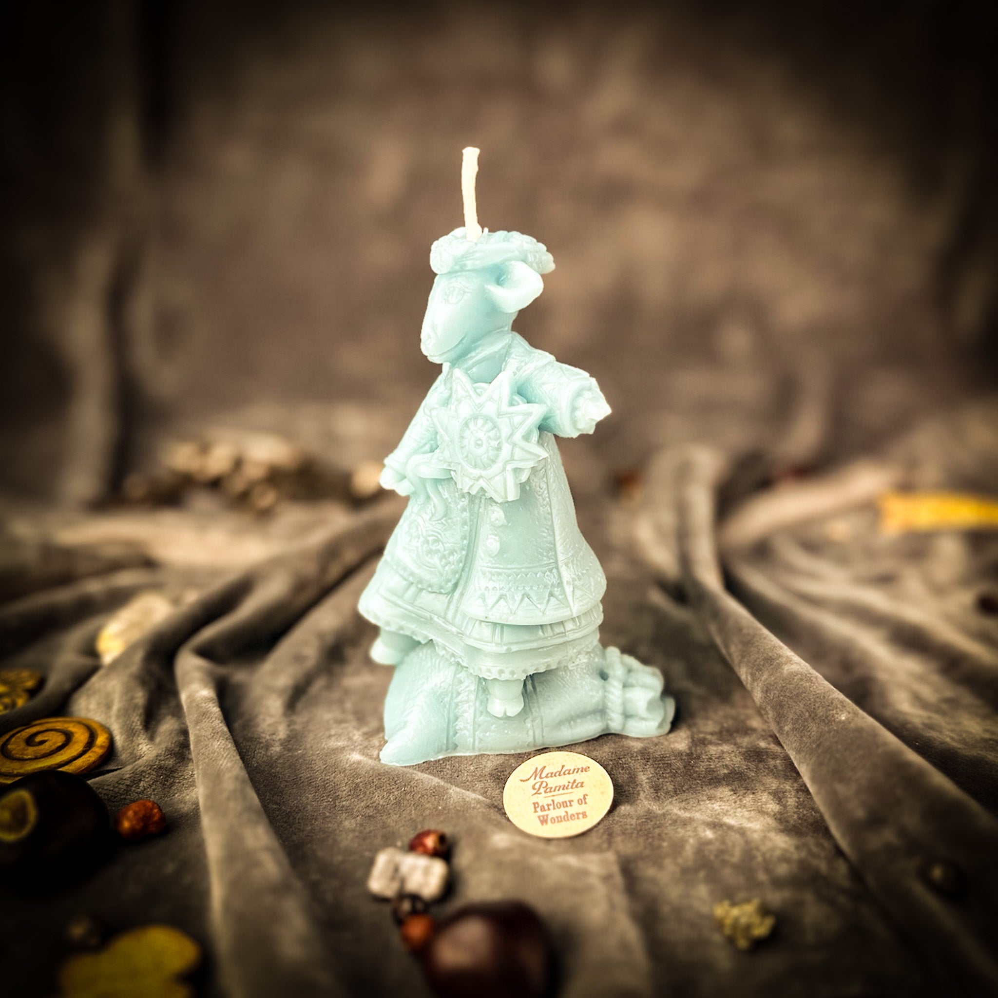 Beeswax Koza Winter Goat of Abundance Spell Candle