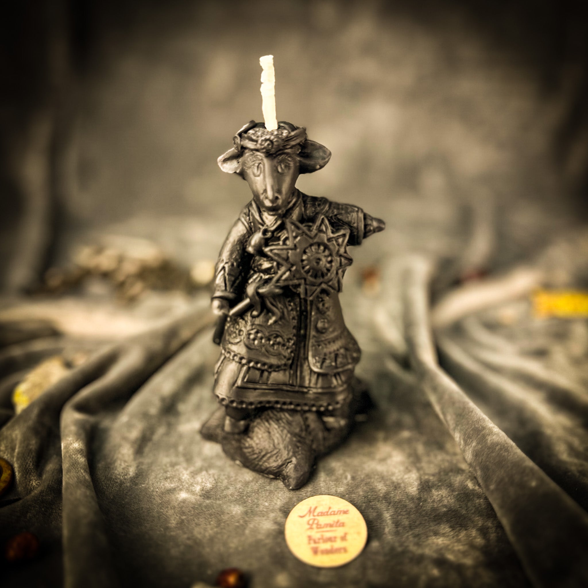 Beeswax Koza Winter Goat of Abundance Spell Candle