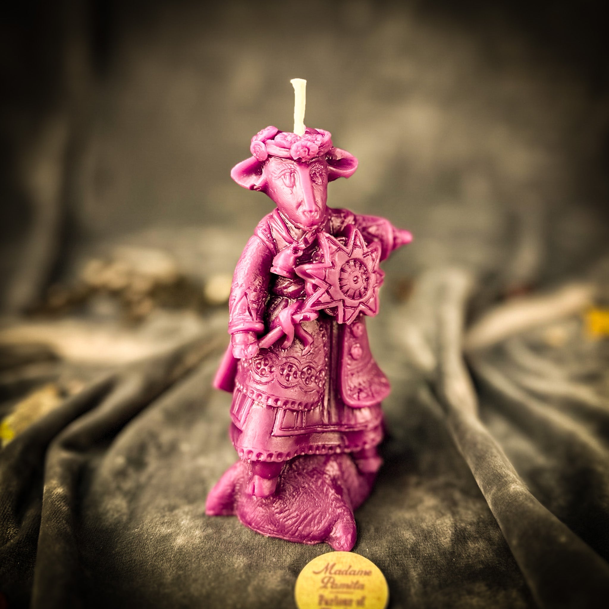 Beeswax Koza Winter Goat of Abundance Spell Candle
