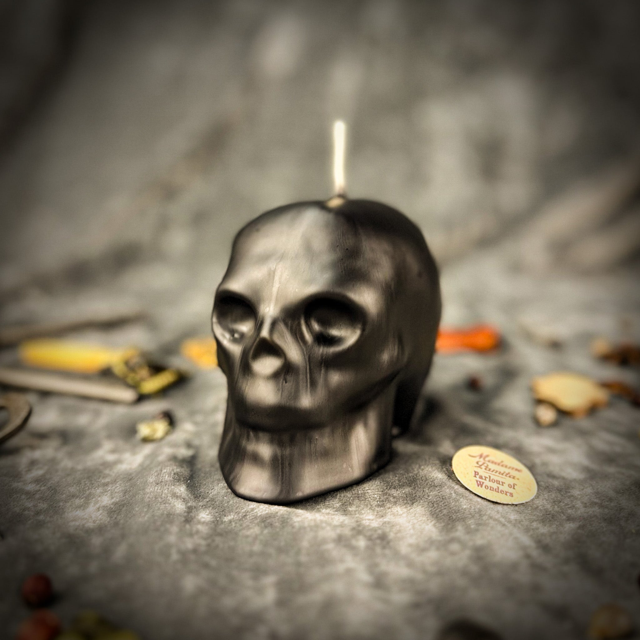 Beeswax Return to Sender Large Skull Spell Candle