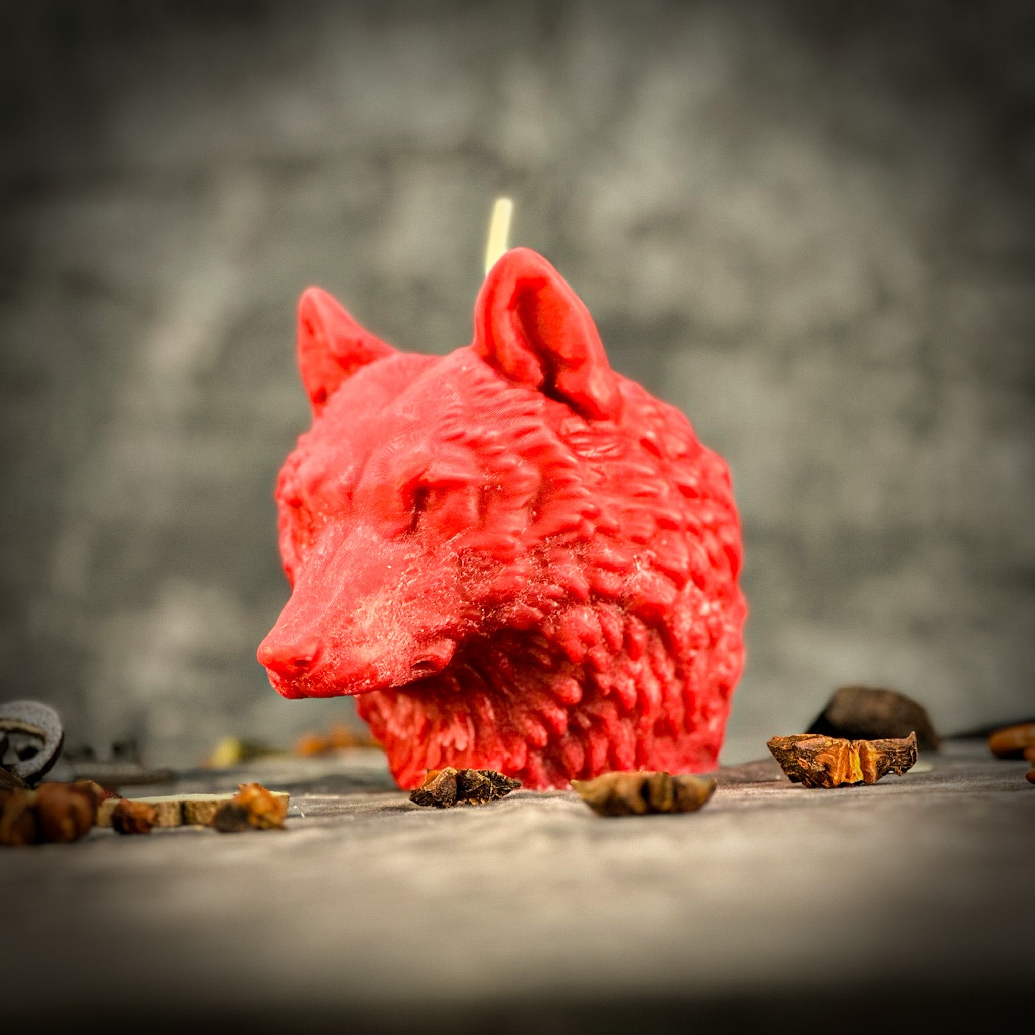 Beeswax Leader of The Pack Spell Candle - Confidence, Leadership & Wolf Magic