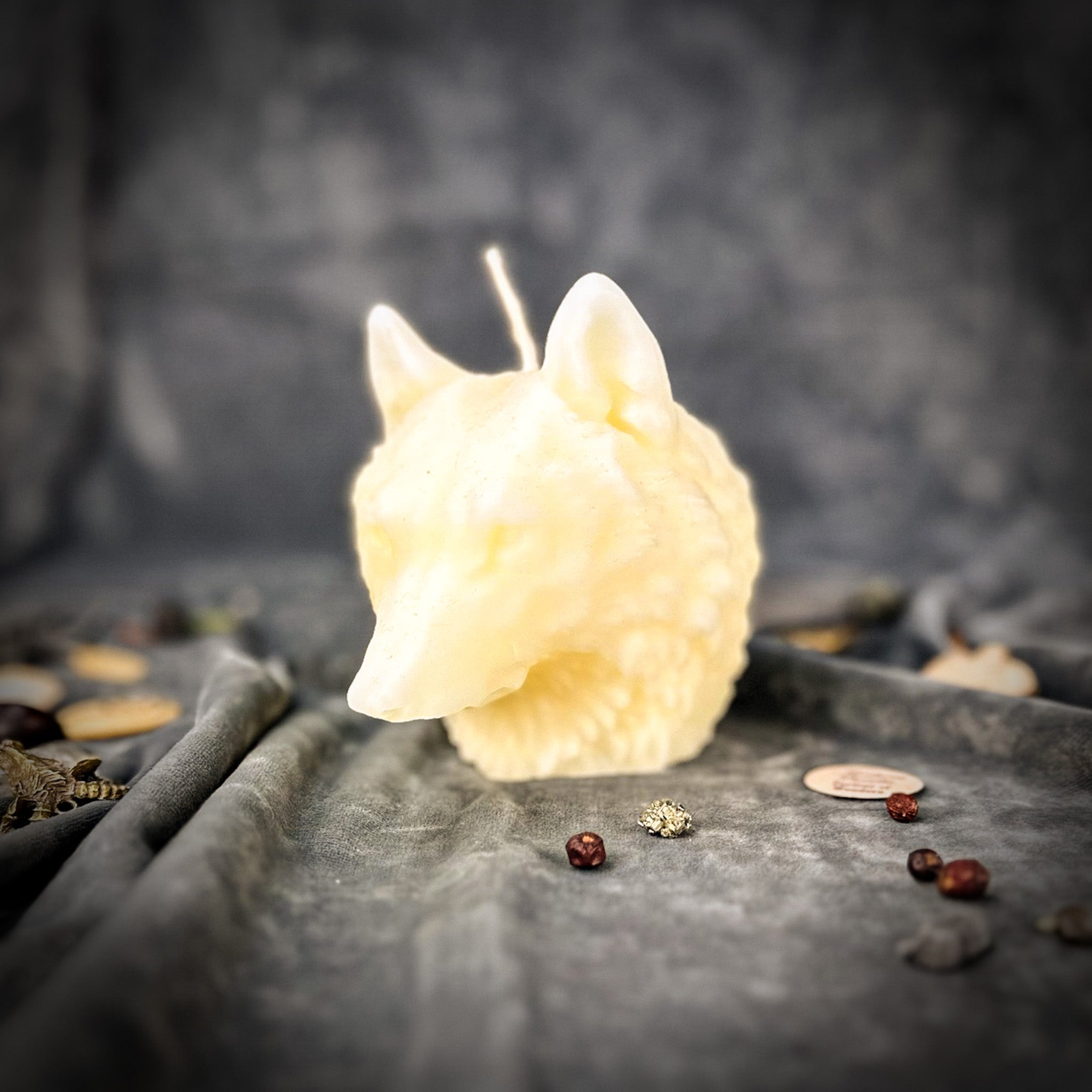 Beeswax Leader of The Pack Spell Candle - Confidence, Leadership & Wolf Magic