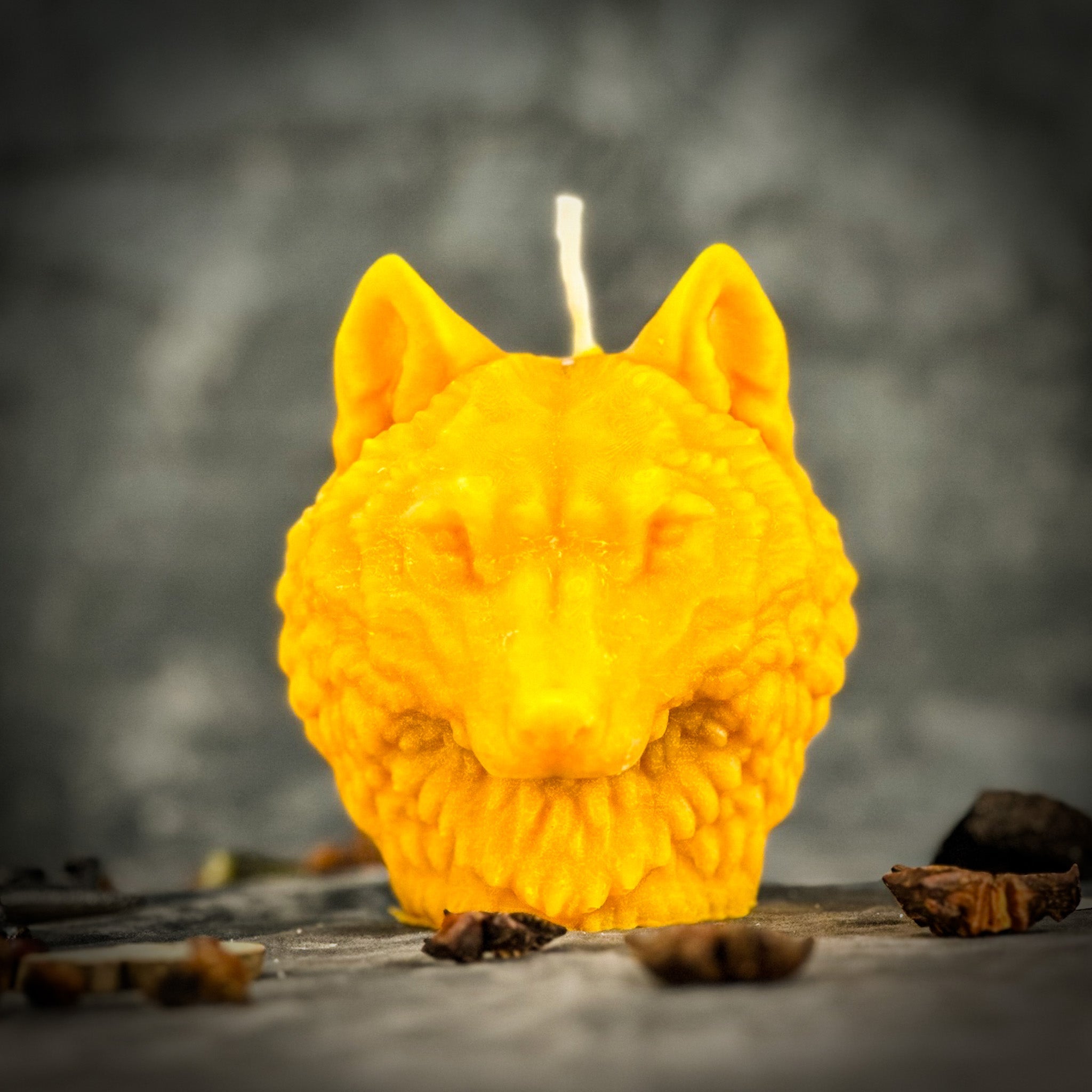 Beeswax Leader of The Pack Spell Candle - Confidence, Leadership & Wolf Magic