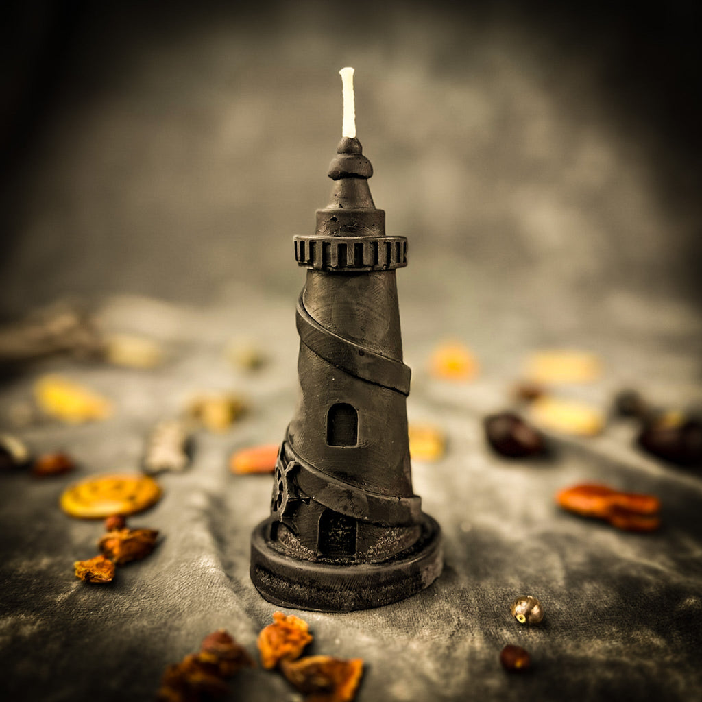 Beeswax Lighthouse Spell Candle - Guidance, Clarity & Safe Passage Magic