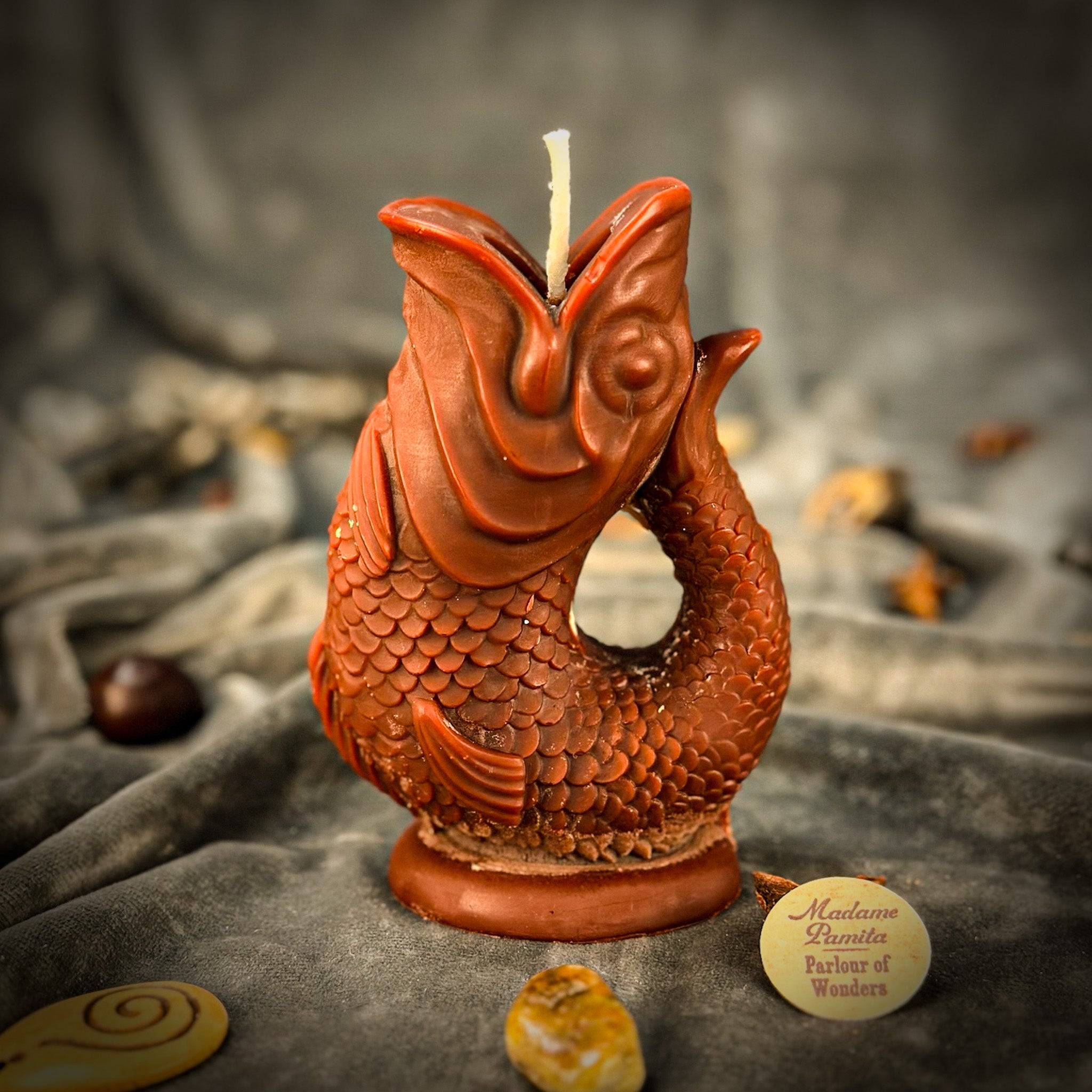 Beeswax Magic Fish Wishing Spell Candle