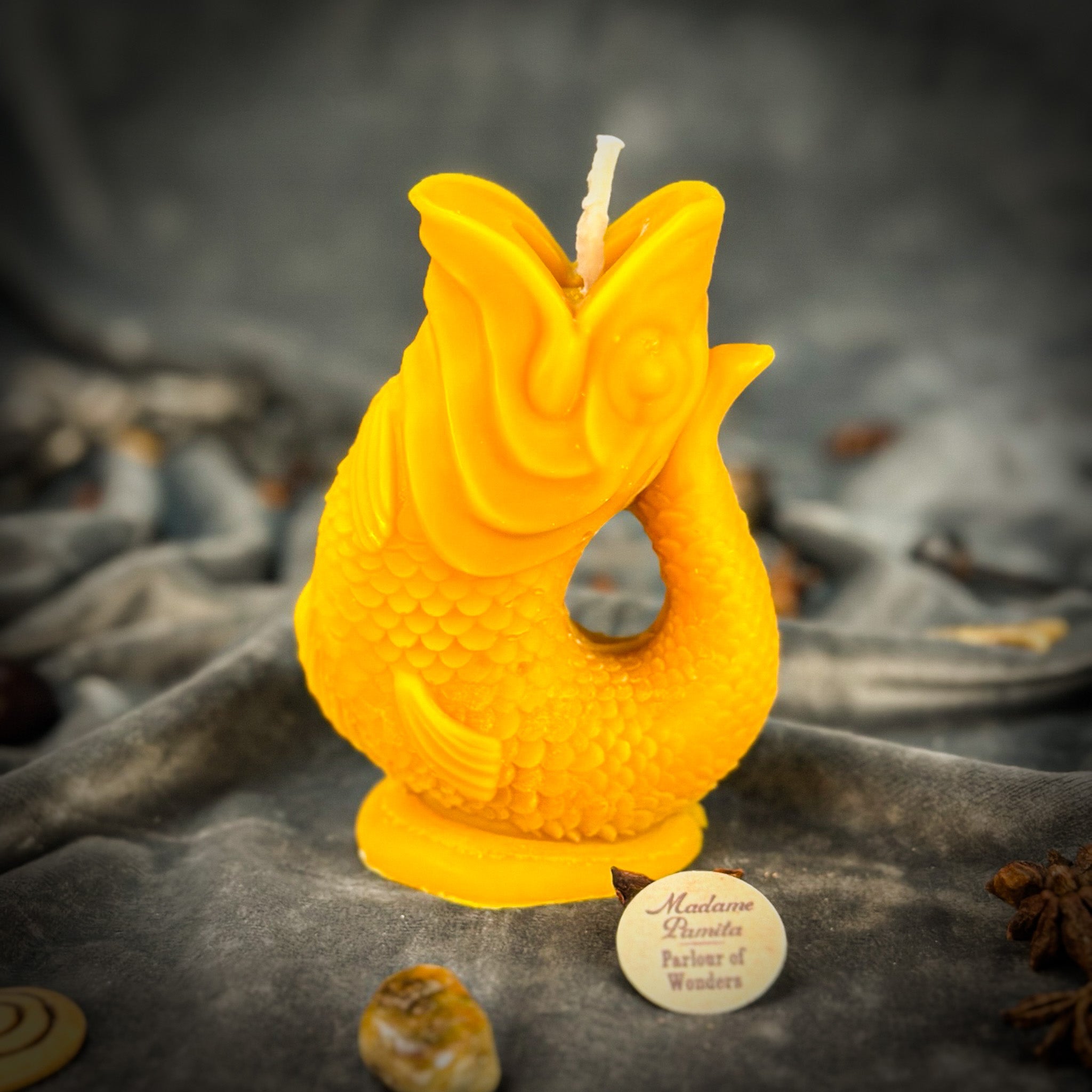Beeswax Magic Fish Wishing Spell Candle