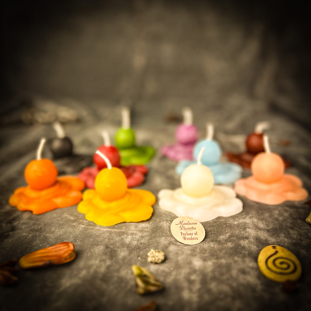 Beeswax Melting Snowman Spell Candle - Release & Transformation Magic