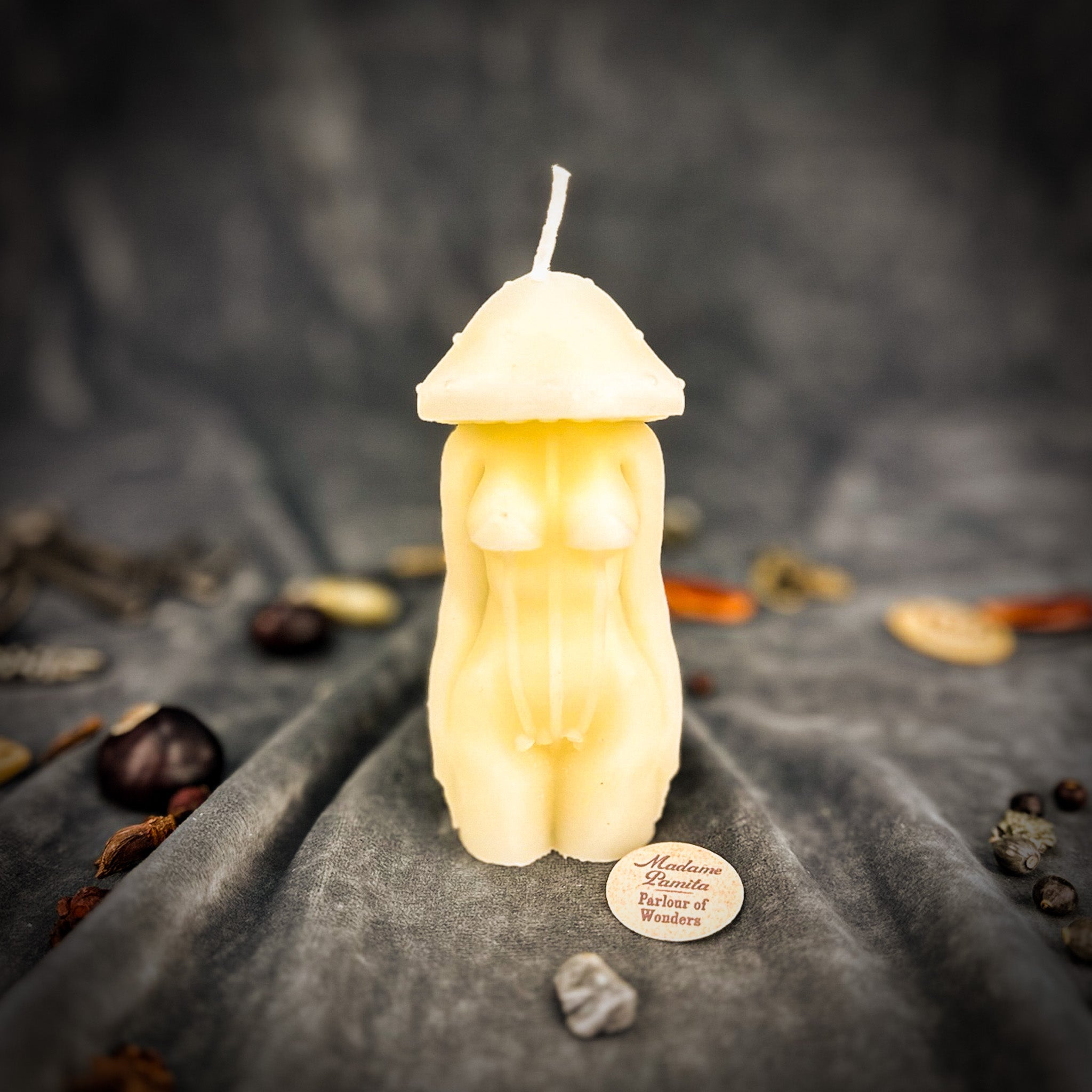 Beeswax Mycelium Spirit Spell Candle