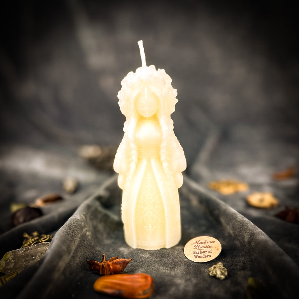 Beeswax Perperuna Goddess of Rain Spell Candle