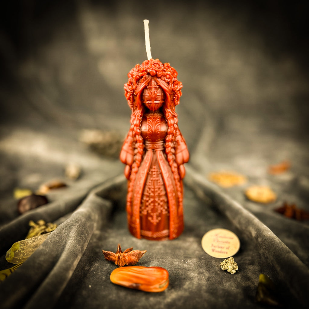 Beeswax Perperuna Goddess of Rain Spell Candle