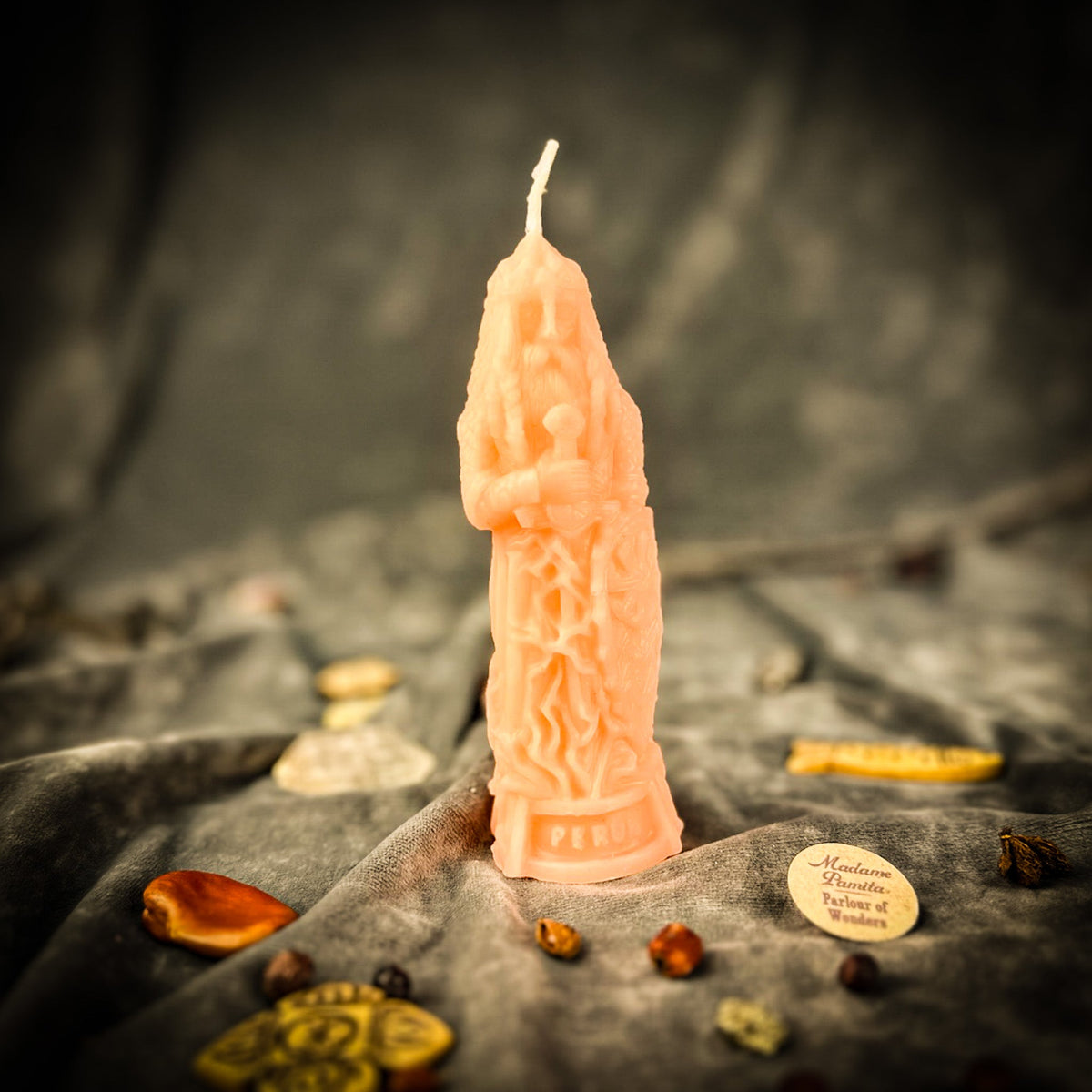 Beeswax Perun God Spell Candle | Justice, Protection & Balance
