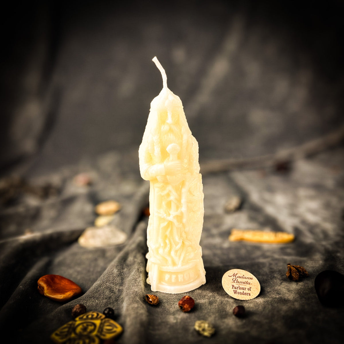 Beeswax Perun God Spell Candle | Justice, Protection & Balance