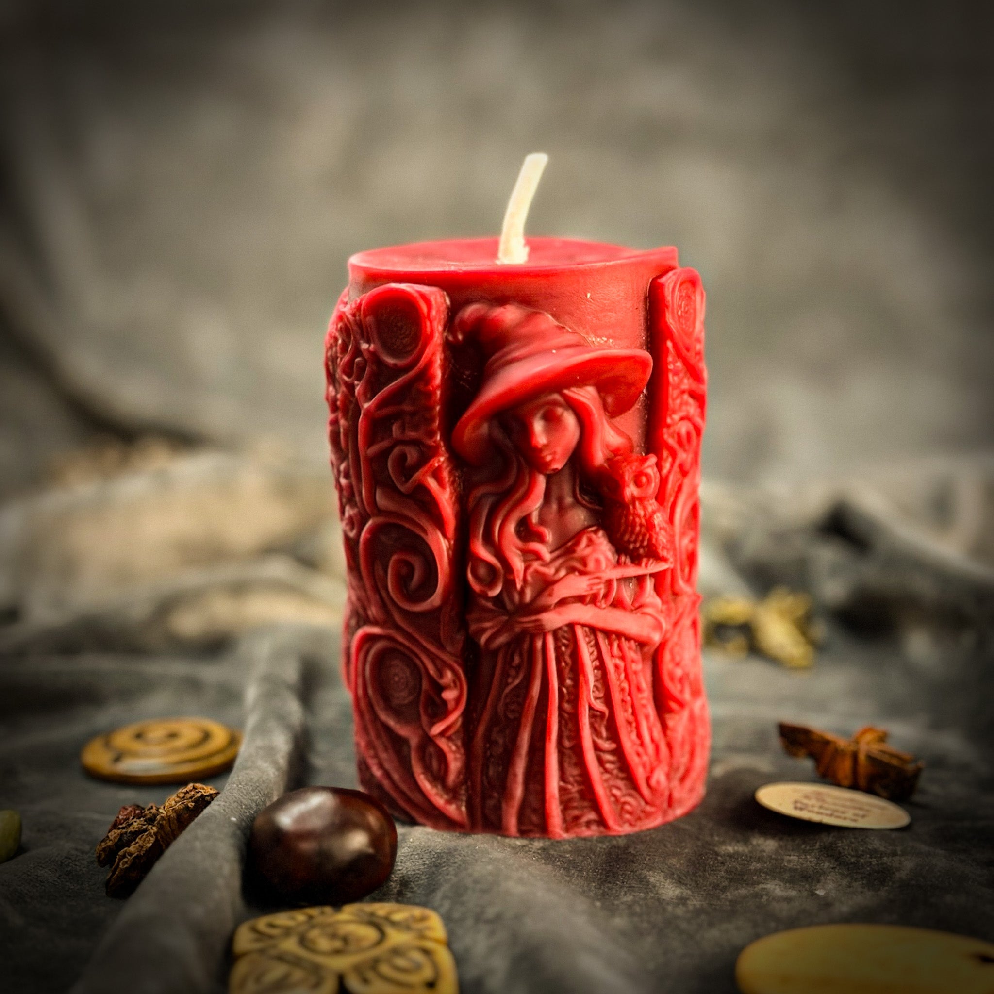 Beeswax Pillars of Witchcraft Spell Candle - Love