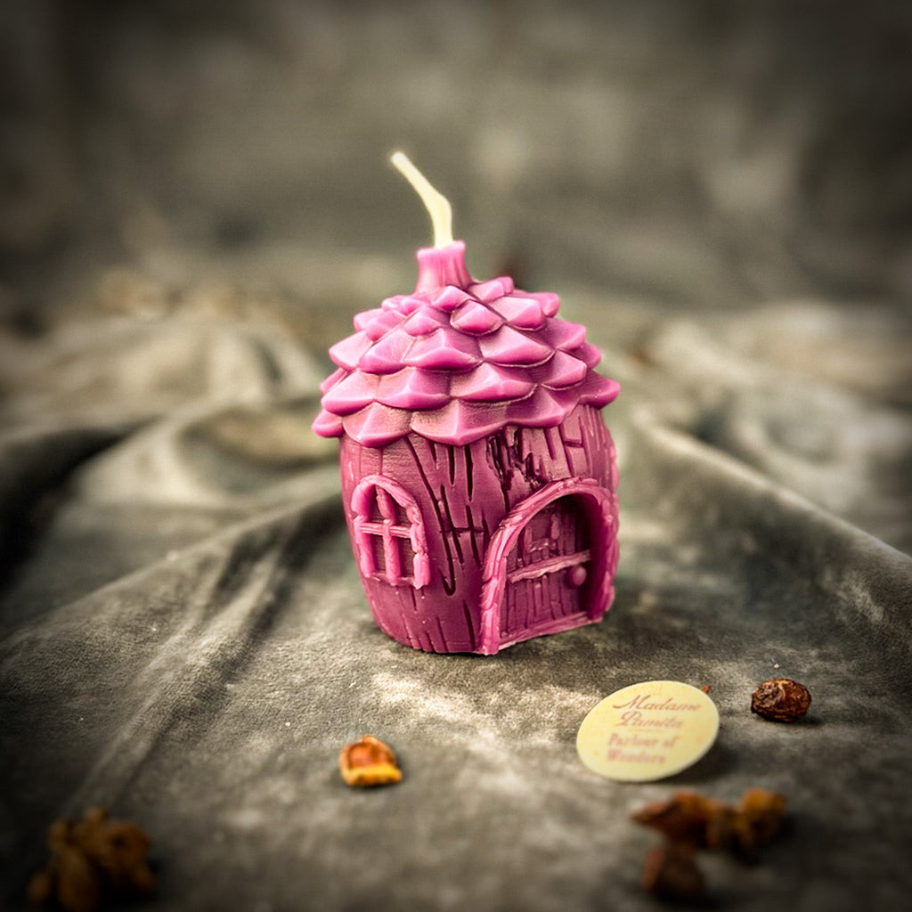 Beeswax Pinecone of Protection Fairy Hut Candle
