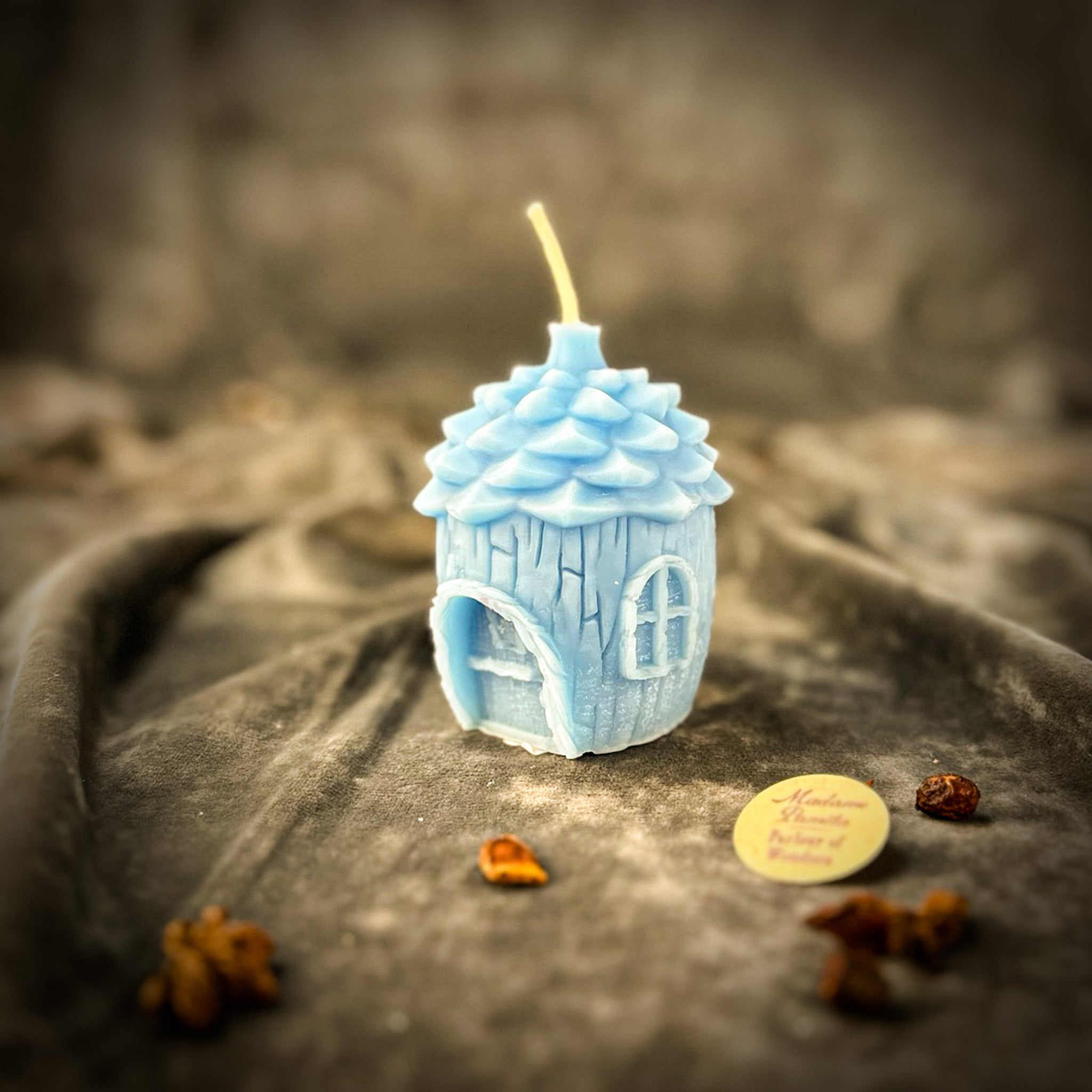 Beeswax Pinecone of Protection Fairy Hut Candle