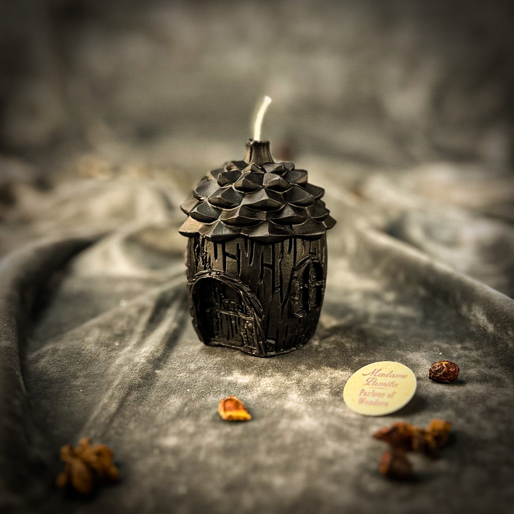 Beeswax Pinecone of Protection Fairy Hut Candle