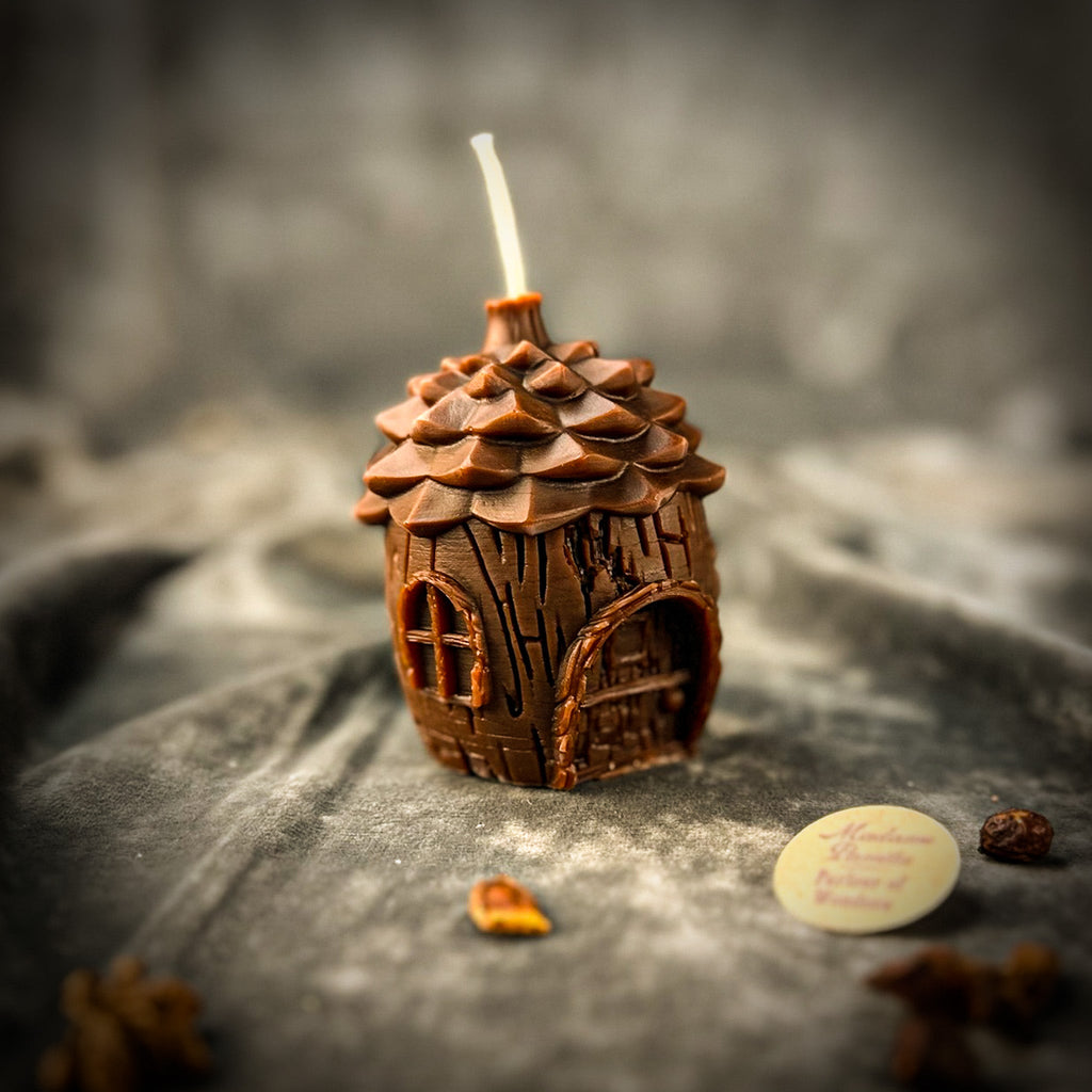 Beeswax Pinecone of Protection Fairy Hut Candle