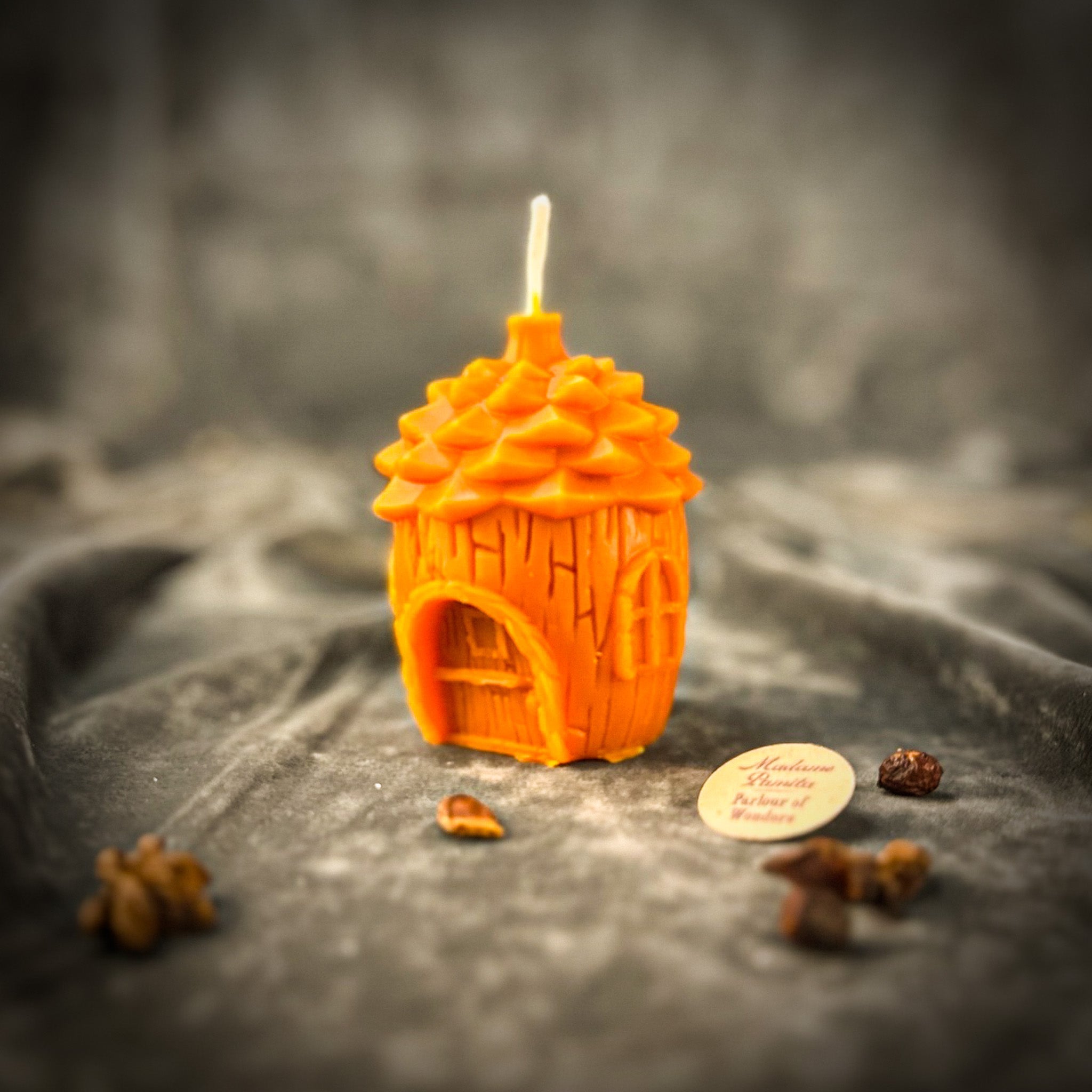 Beeswax Pinecone of Protection Fairy Hut Candle