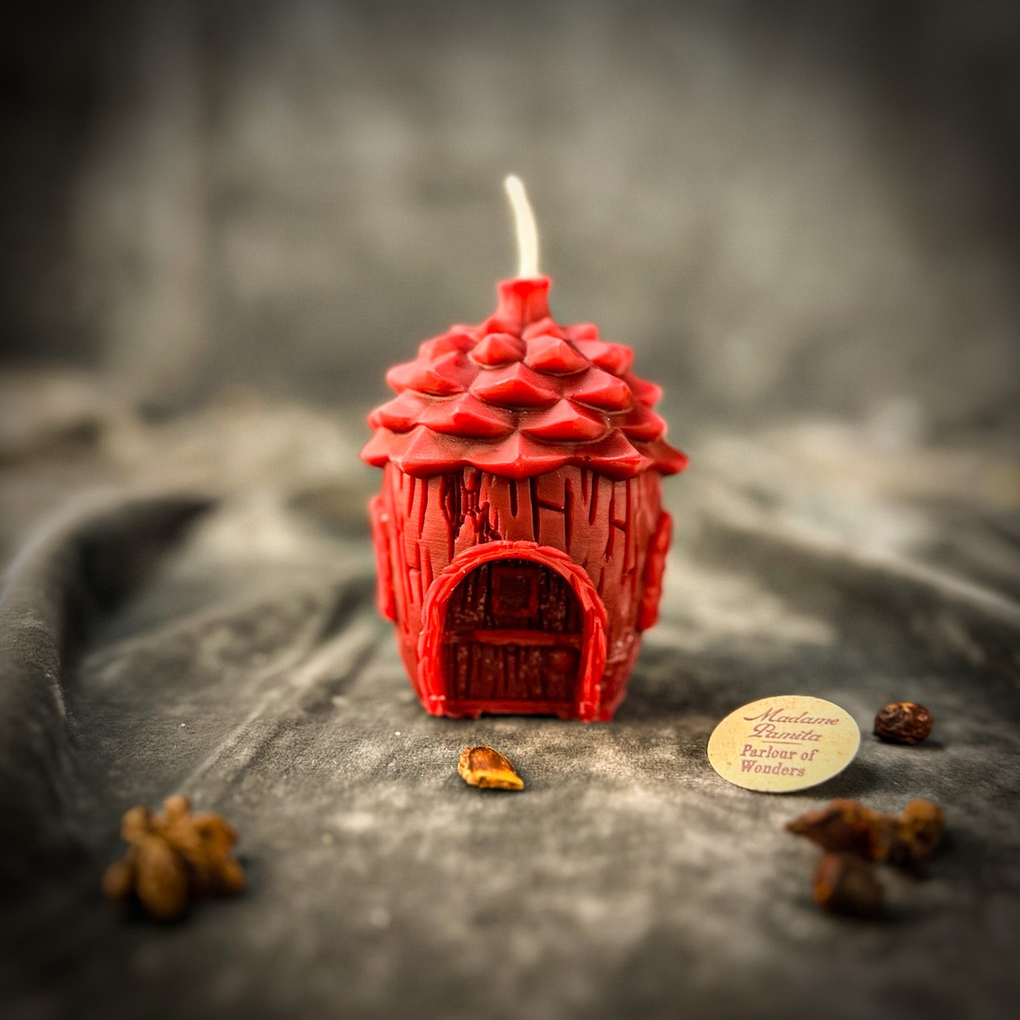 Beeswax Pinecone of Protection Fairy Hut Candle