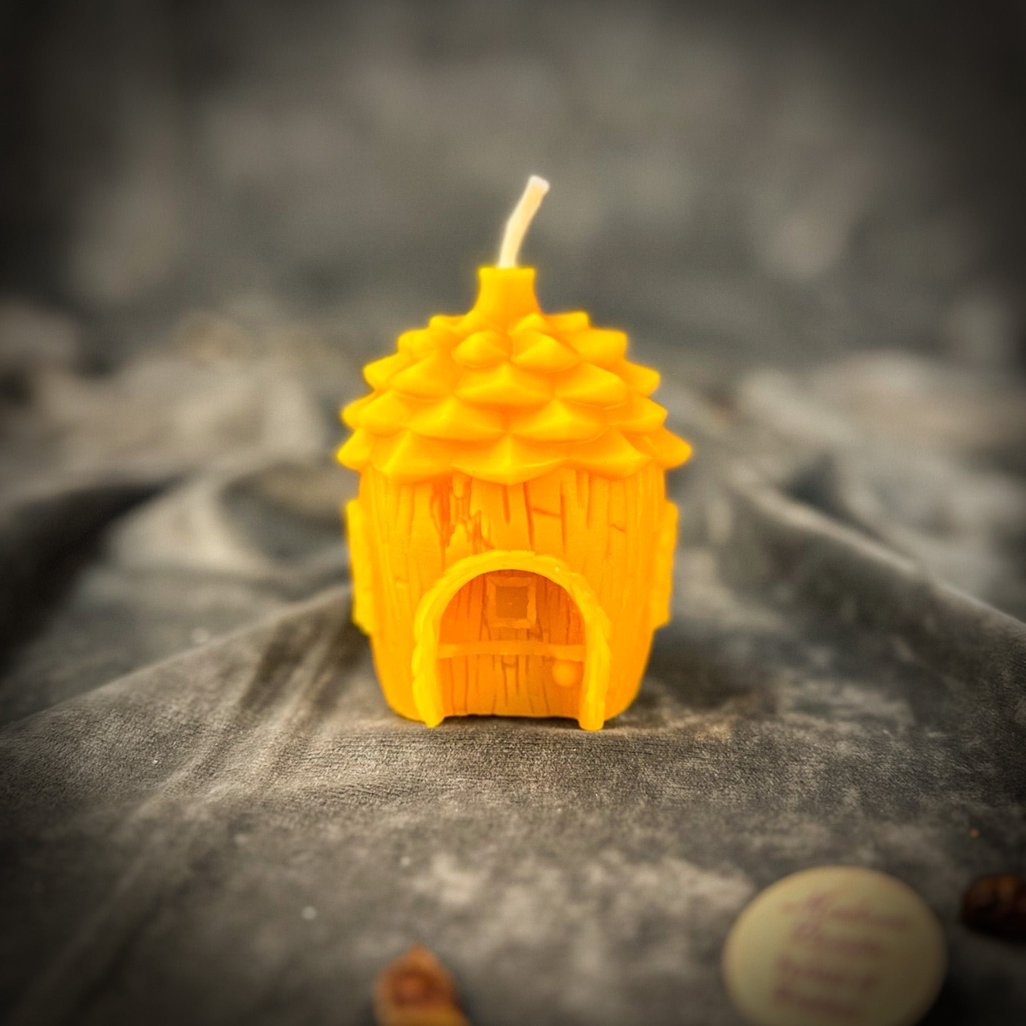 Beeswax Pinecone of Protection Fairy Hut Candle