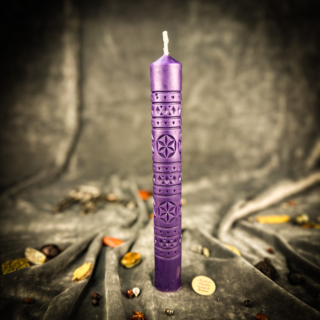 Beeswax Rozetka Six Petal Rosette Pillar Candle