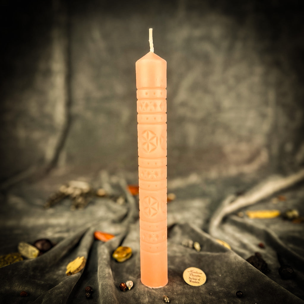 Beeswax Rozetka Six Petal Rosette Pillar Candle