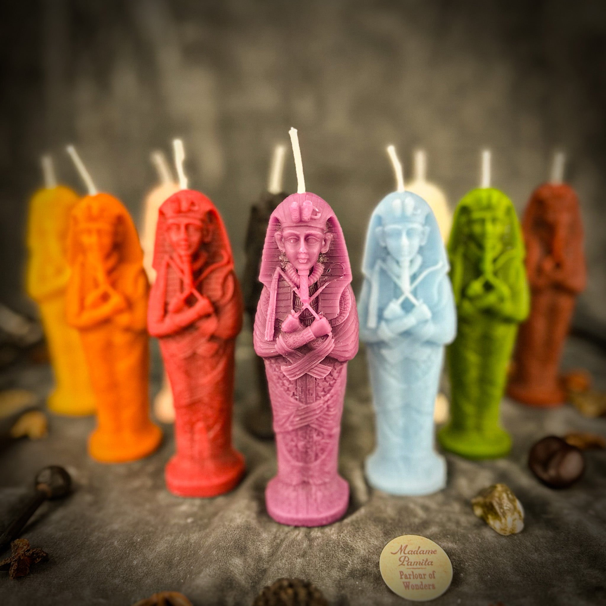 Beeswax Sacred Egyptian Mummy Spell Candle