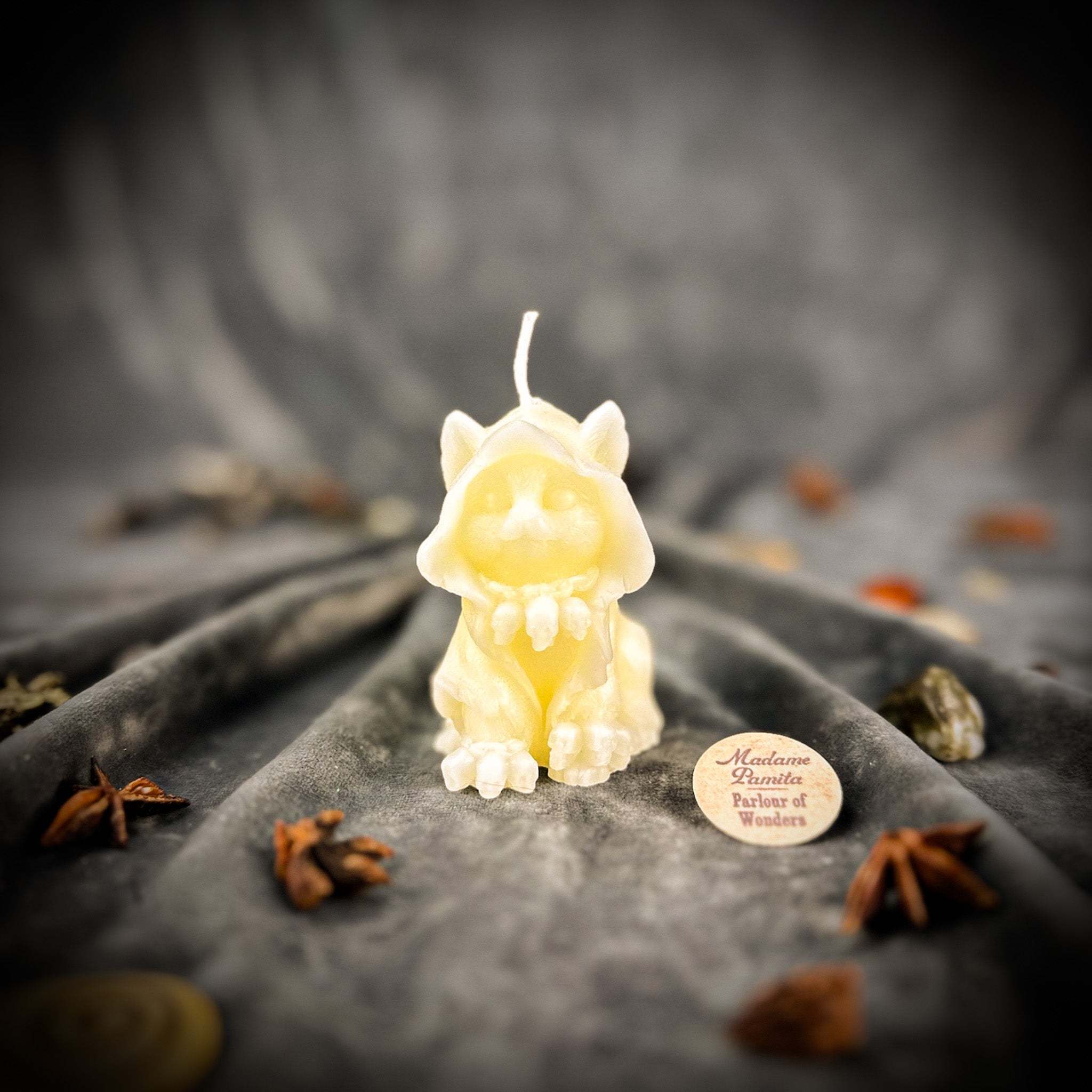 Beeswax Salem the Wizard Kitten Spell Candle