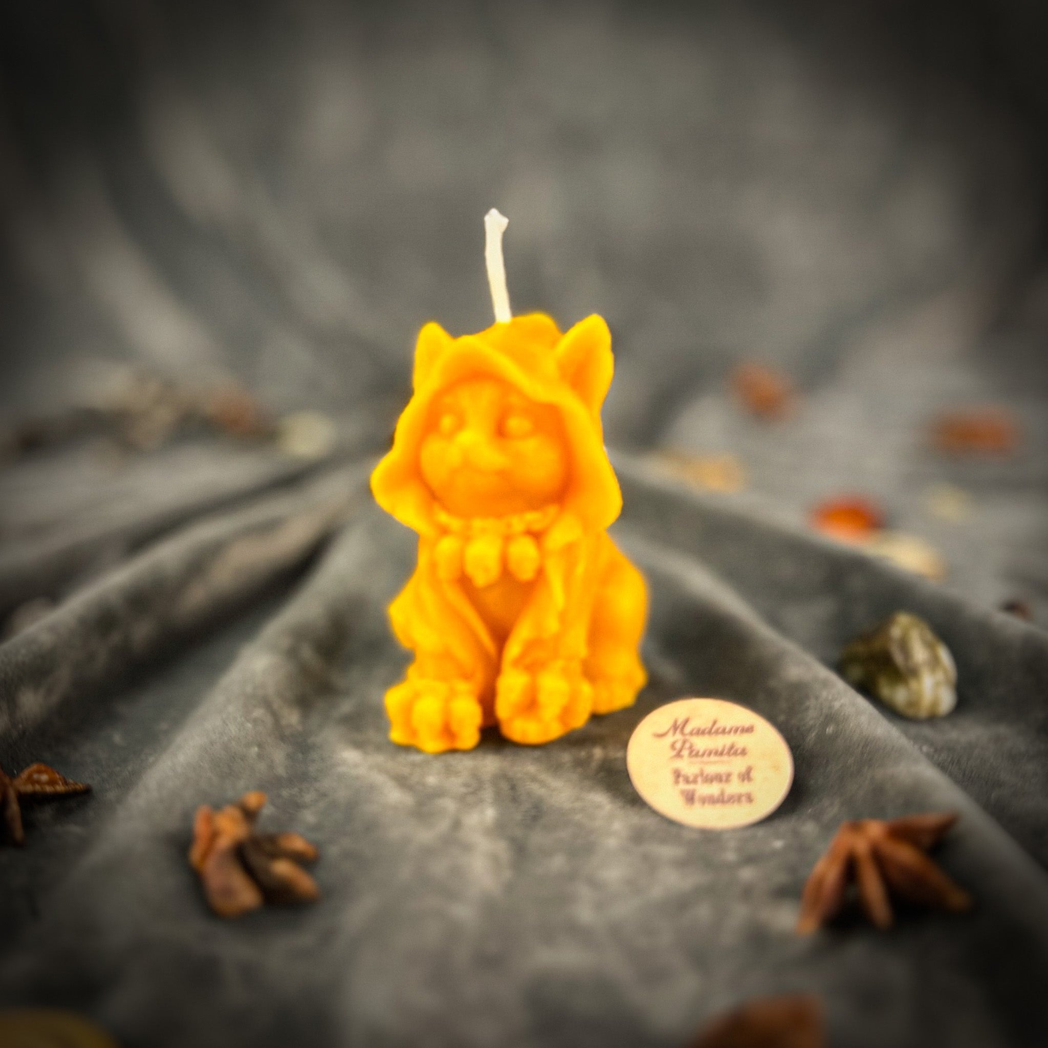 Beeswax Salem the Wizard Kitten Spell Candle